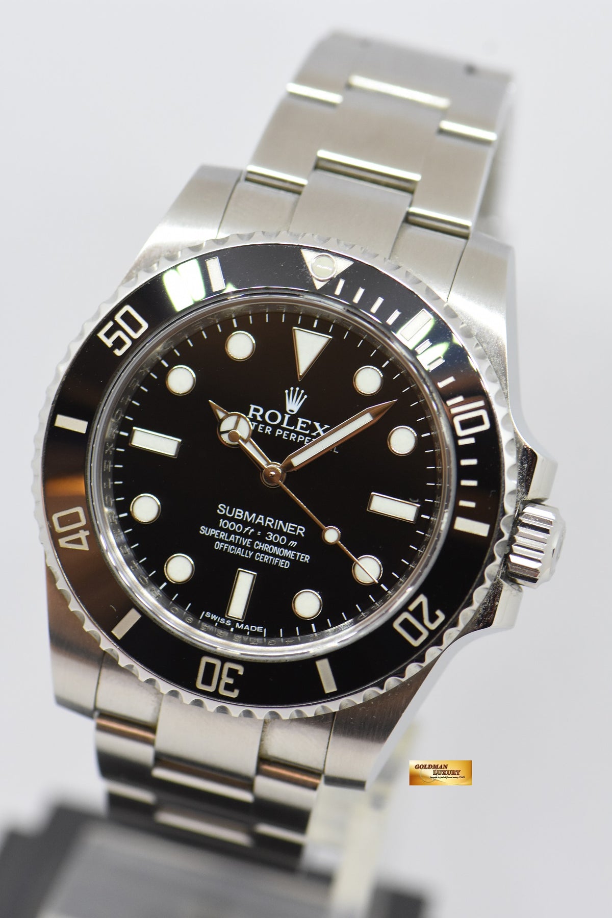 [SOLD] ROLEX OYSTER PERPETUAL SUBMARINER NO-DATE 40mm CERAMIC BEZEL 114060 (MINT)