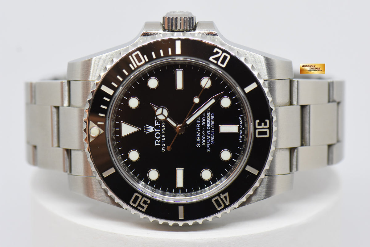 [SOLD] ROLEX OYSTER PERPETUAL SUBMARINER NO-DATE 40mm CERAMIC BEZEL 114060 (MINT)