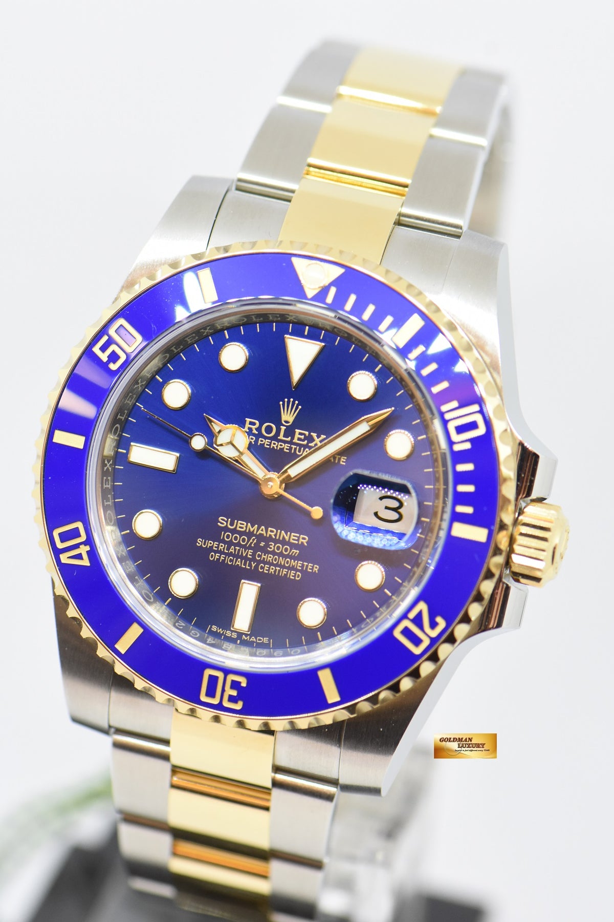 [SOLD] ROLEX OYSTER PERPETUAL SUBMARINER HALF-GOLD CERAMIC BLUE AUTOMATIC 116613LB (NEW-UNWORN)