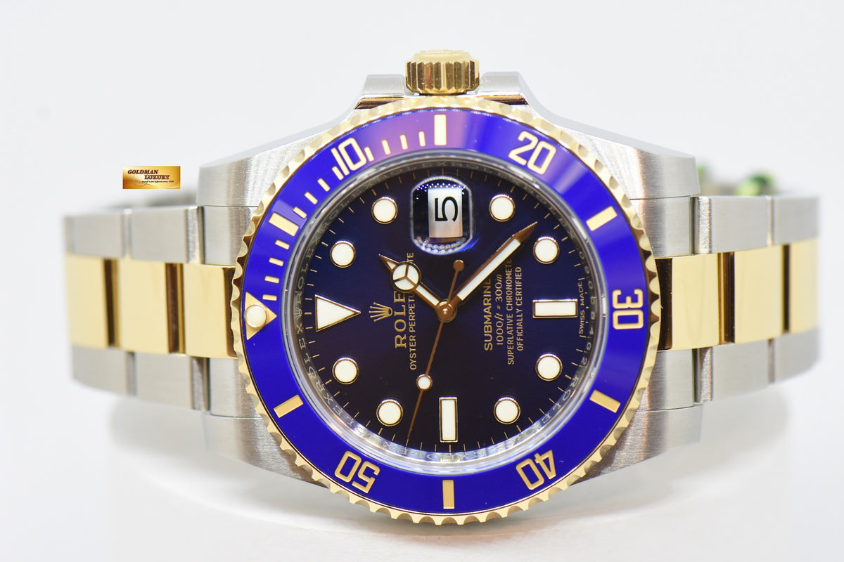 [SOLD] ROLEX OYSTER PERPETUAL SUBMARINER HALF-GOLD CERAMIC BLUE AUTOMATIC 116613LB (NEW-UNWORN)