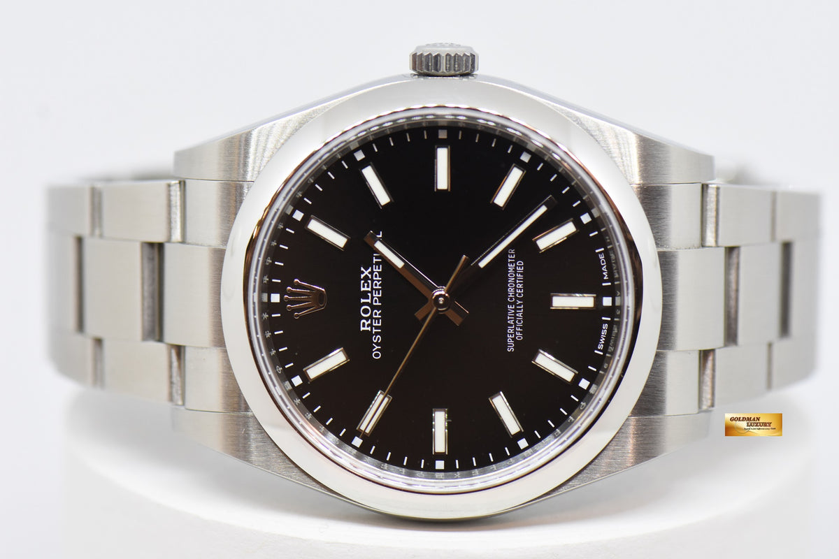 [SOLD] ROLEX OYSTER PERPETUAL 39 STAINLESS STEEL BLACK DIAL 114300 (NEW-UNWORN)