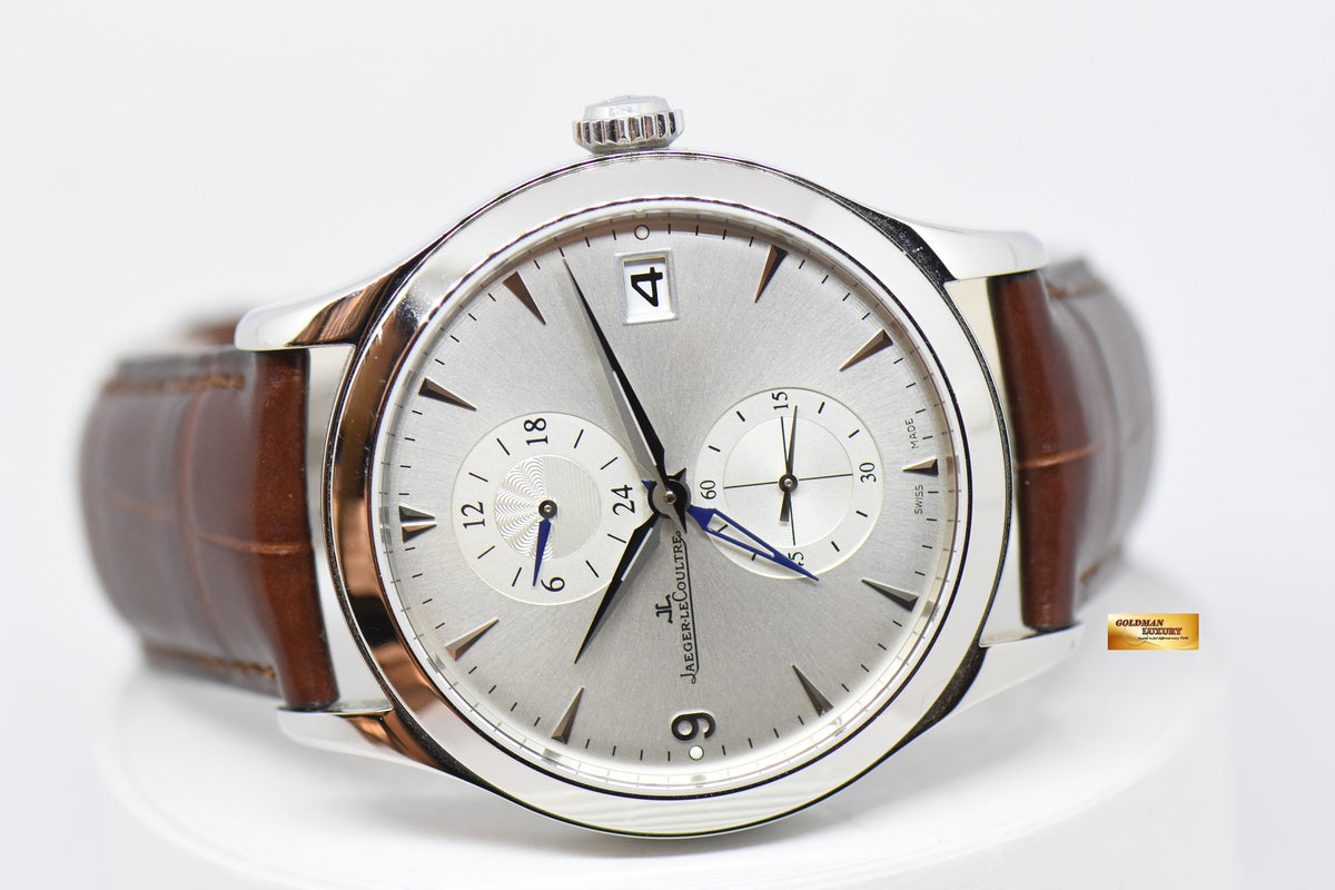 [SOLD] JAEGER-LeCOULTRE MASTER CONTROL HOMETIME GMT 39mm STAINLESS STEEL AUTOMATIC 174.8.05.S (MINT)