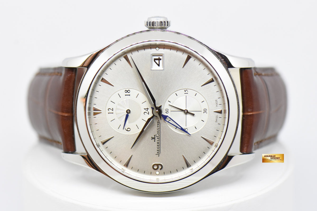[SOLD] JAEGER-LeCOULTRE MASTER CONTROL HOMETIME GMT 39mm STAINLESS STEEL AUTOMATIC 174.8.05.S (MINT)