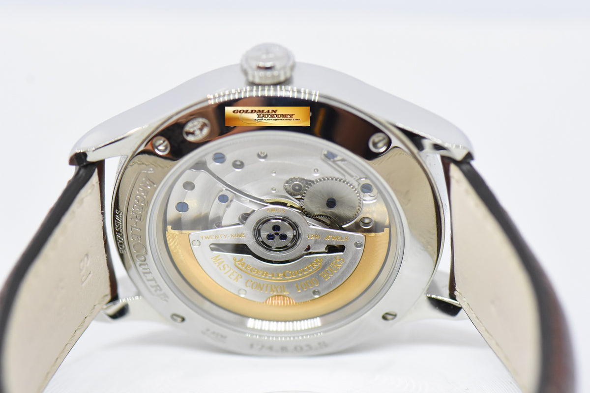 [SOLD] JAEGER-LeCOULTRE MASTER CONTROL HOMETIME GMT 39mm STAINLESS STEEL AUTOMATIC 174.8.05.S (MINT)