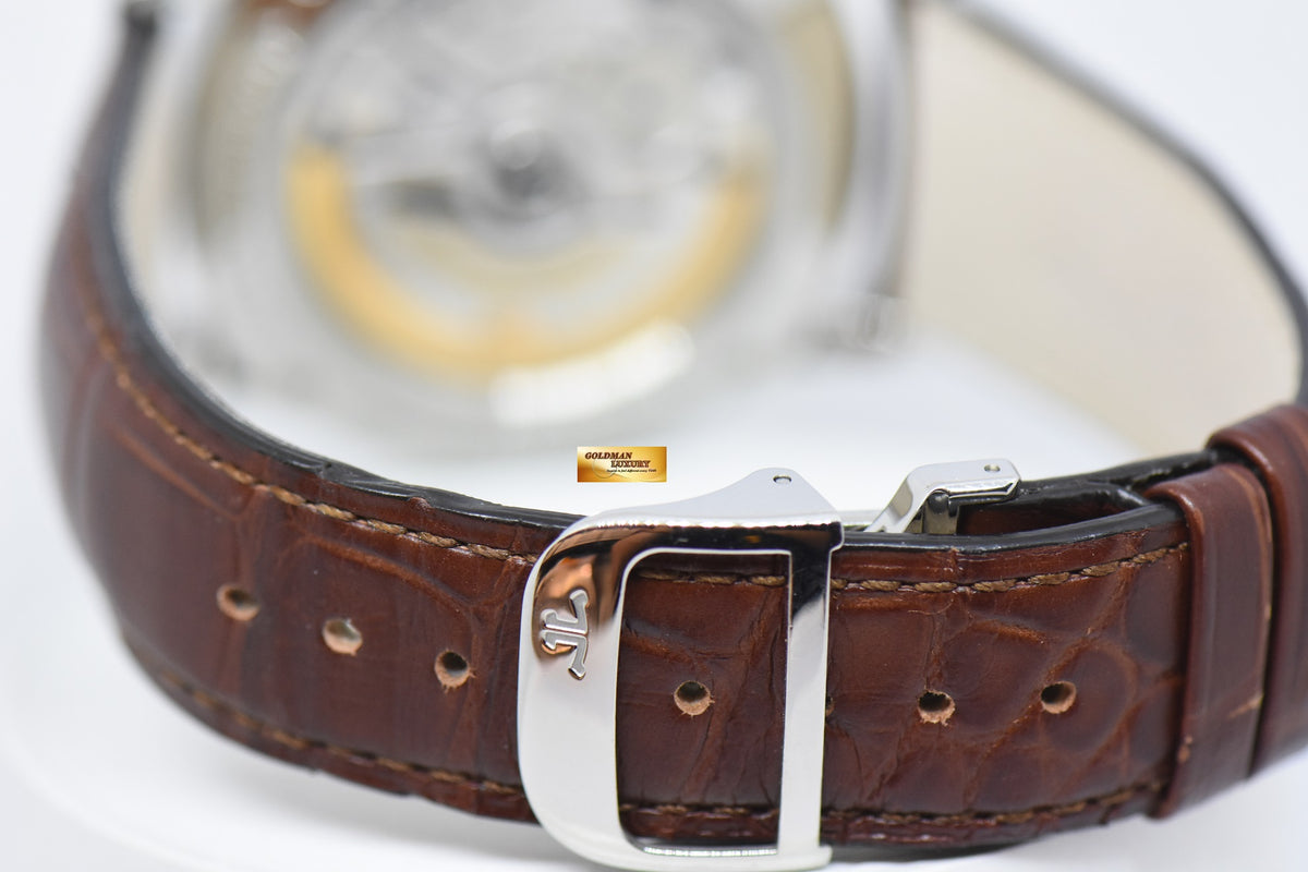 [SOLD] JAEGER-LeCOULTRE MASTER CONTROL HOMETIME GMT 39mm STAINLESS STEEL AUTOMATIC 174.8.05.S (MINT)