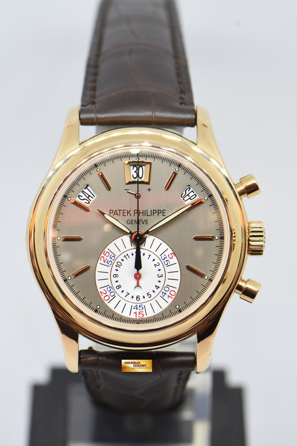 [SOLD] PATEK PHILIPPE COMPLICATIONS ANNUAL CALENDAR FLYBACK CHRONOGRAPH w/ POWER RESERVE 18K ROSE GOLD AUTOMATIC 5960R (NEW OLD STOCK)