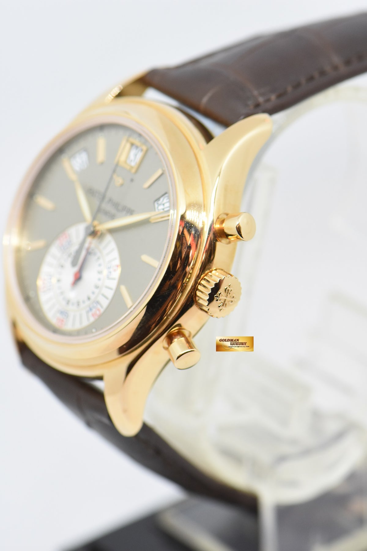 [SOLD] PATEK PHILIPPE COMPLICATIONS ANNUAL CALENDAR FLYBACK CHRONOGRAPH w/ POWER RESERVE 18K ROSE GOLD AUTOMATIC 5960R (NEW OLD STOCK)