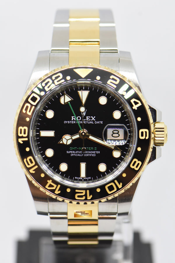 [SOLD] ROLEX OYSTER PERPETUAL GMT-MASTER II HALF-GOLD CERAMIC BLACK AUTOMATIC 116713LN (LNIB)