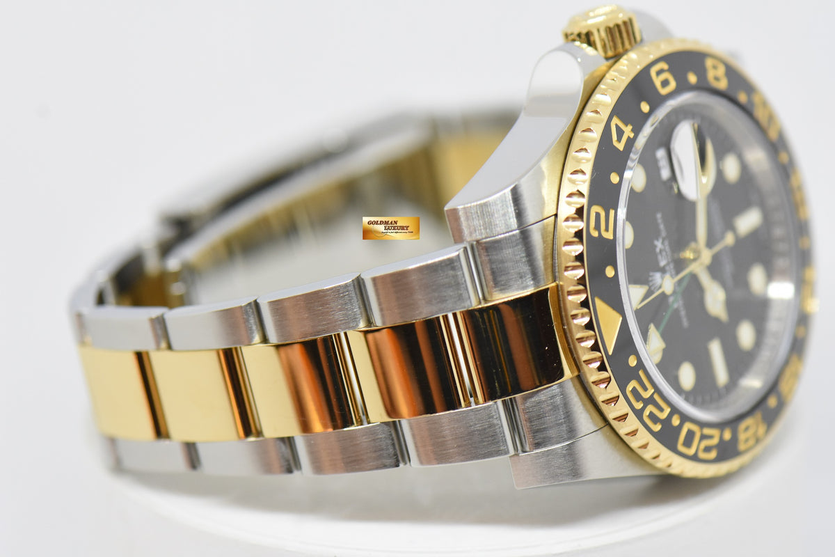 [SOLD] ROLEX OYSTER PERPETUAL GMT-MASTER II HALF-GOLD CERAMIC BLACK AUTOMATIC 116713LN (LNIB)