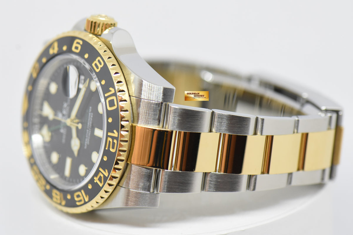[SOLD] ROLEX OYSTER PERPETUAL GMT-MASTER II HALF-GOLD CERAMIC BLACK AUTOMATIC 116713LN (LNIB)
