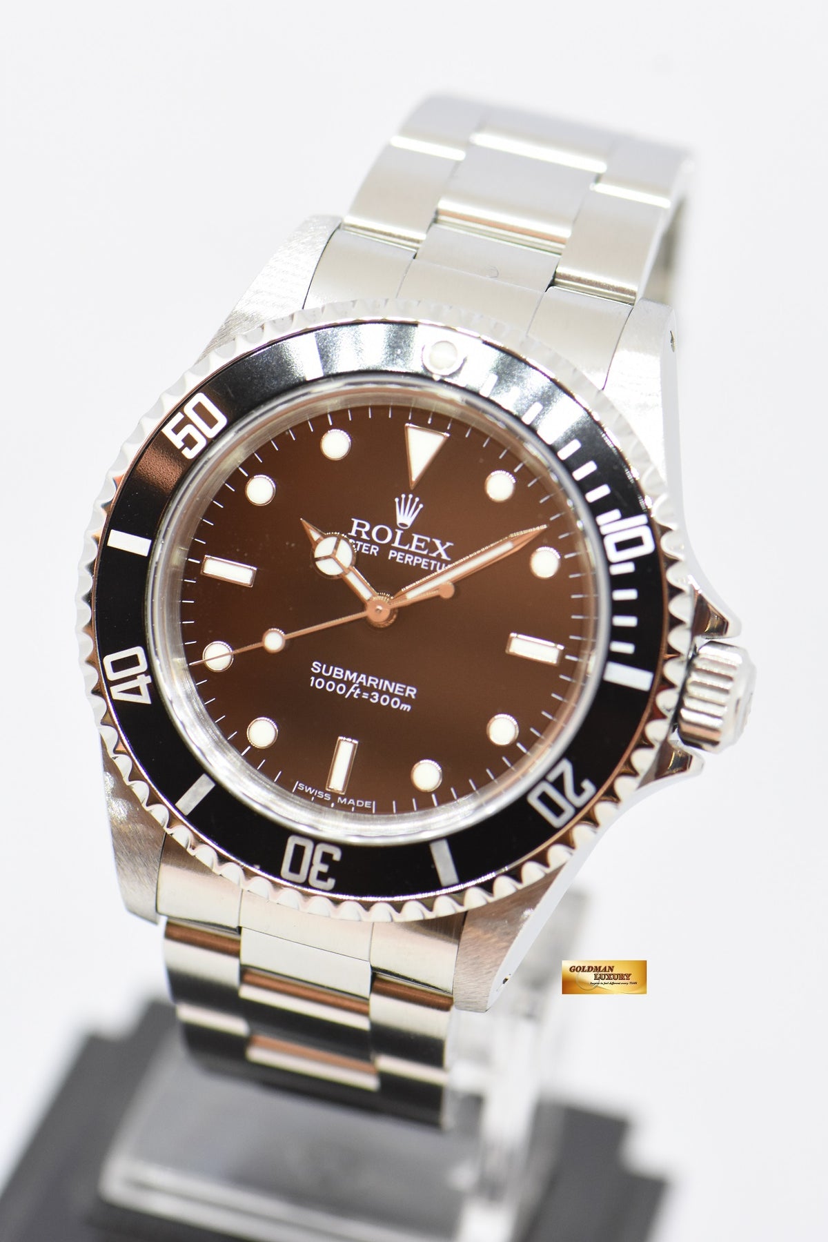 [SOLD] ROLEX OYSTER PERPETUAL SUBMARINER NO-DATE 40mm 2 LINERS BLACK 14060 (MINT)