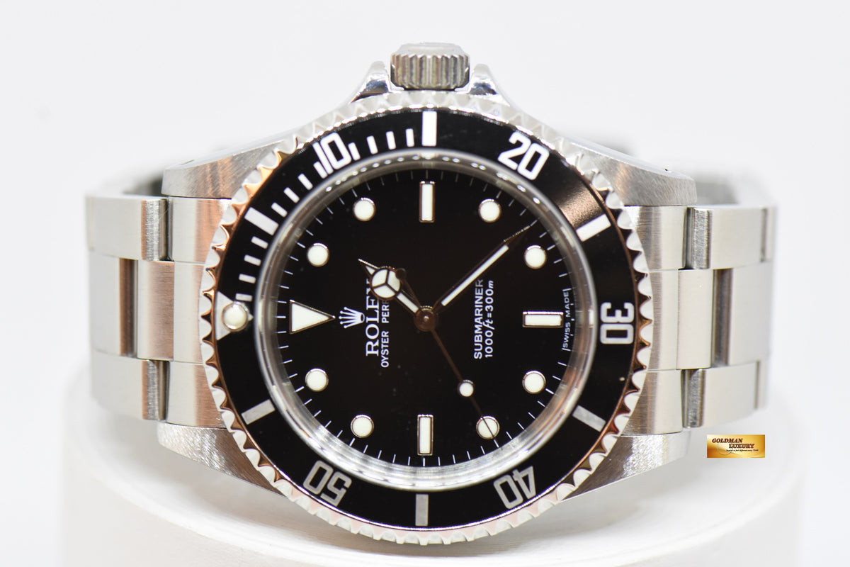 [SOLD] ROLEX OYSTER PERPETUAL SUBMARINER NO-DATE 40mm 2 LINERS BLACK 14060 (MINT)