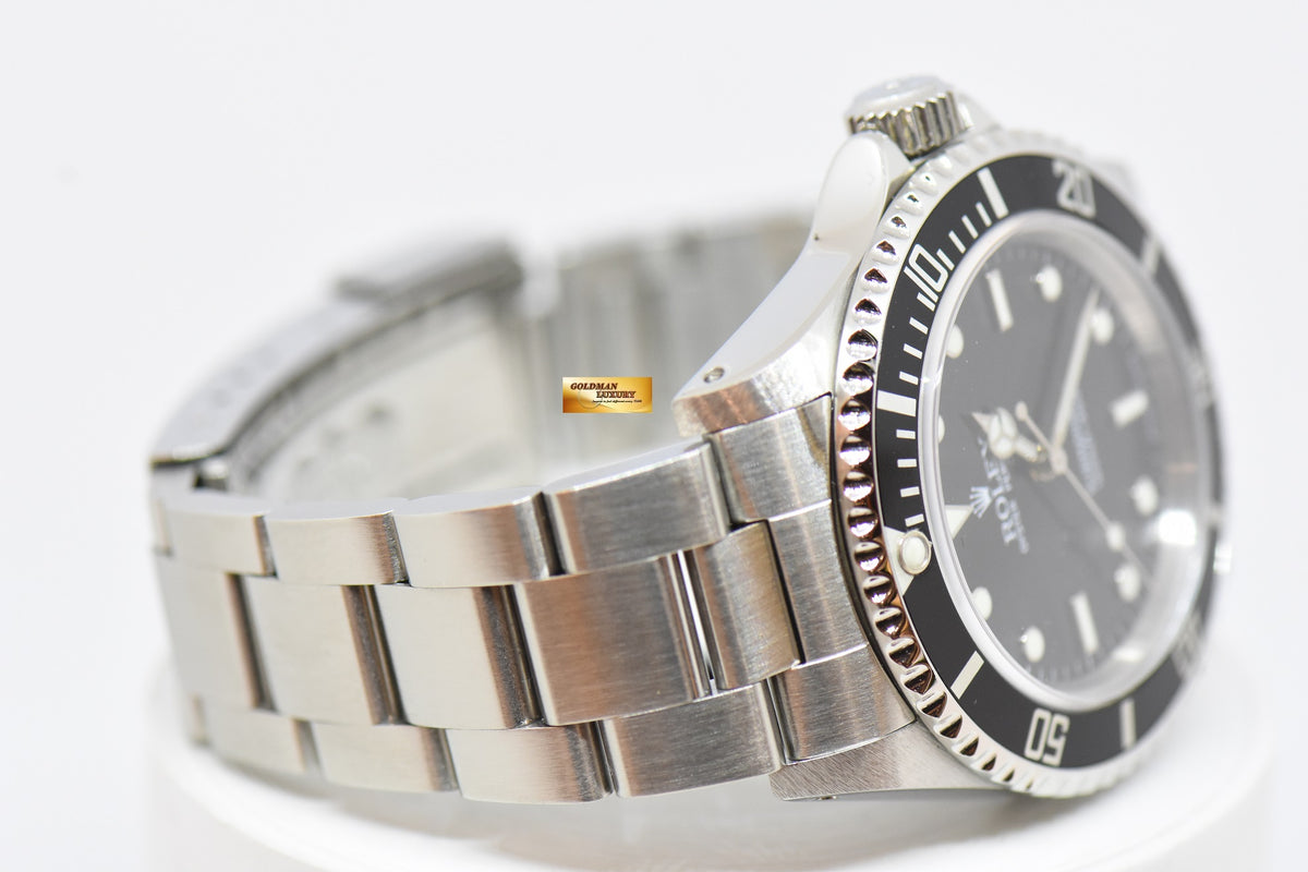 [SOLD] ROLEX OYSTER PERPETUAL SUBMARINER NO-DATE 40mm 2 LINERS BLACK 14060 (MINT)