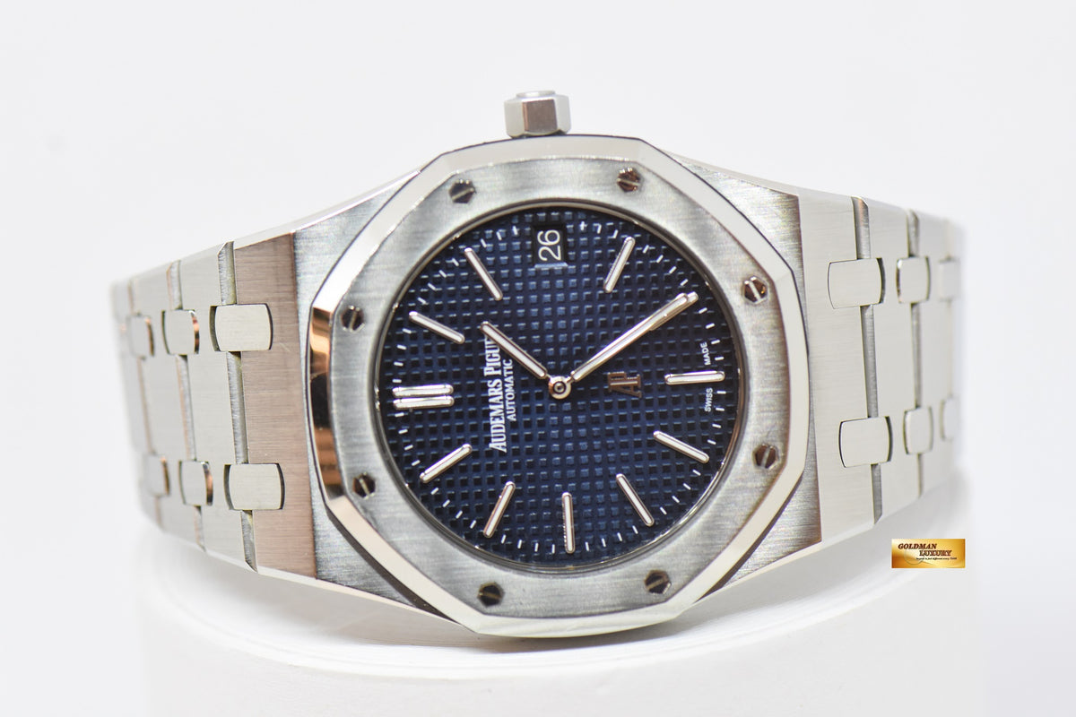 [SOLD] AUDEMARS PIGUET ROYAL OAK JUMBO ULTRA THIN 39mm BLUE AUTOMATIC 15202ST (NEAR MINT) (UNPOLISHED)