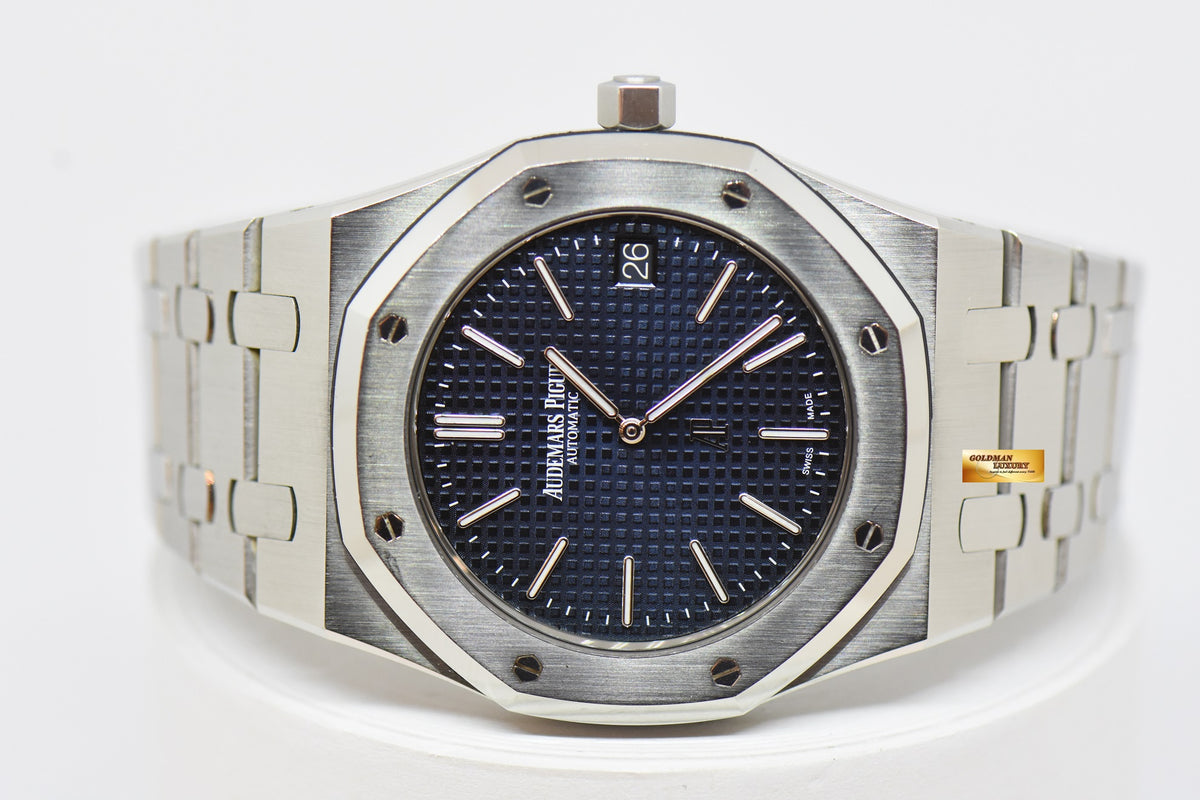 [SOLD] AUDEMARS PIGUET ROYAL OAK JUMBO ULTRA THIN 39mm BLUE AUTOMATIC 15202ST (NEAR MINT) (UNPOLISHED)