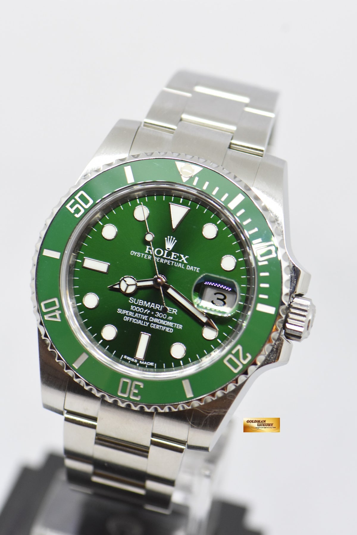 [SOLD] ROLEX OYSTER PERPETUAL SUBMARINER “GREEN HULK” CERAMIC BEZEL 116610LV (MINT)
