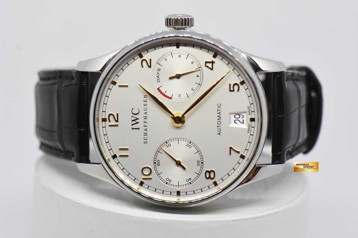 [SOLD] IWC PORTUGUESE 7 DAYS POWER RESERVE 43mm AUTOMATIC WHITE IW5001-14 (MINT)