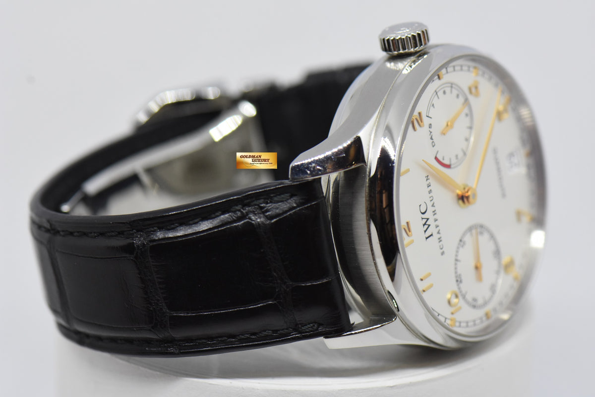 [SOLD] IWC PORTUGUESE 7 DAYS POWER RESERVE 43mm AUTOMATIC WHITE IW5001-14 (MINT)