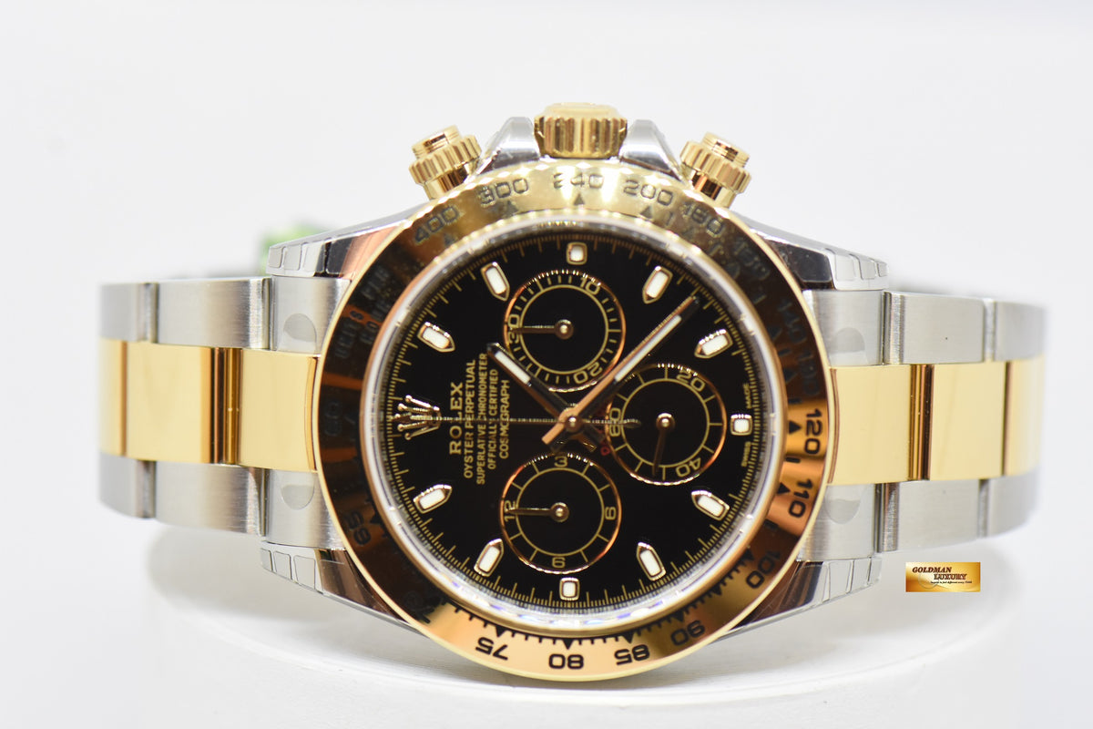 [SOLD] ROLEX OYSTER PERPETUAL DAYTONA HALF-GOLD BLACK 116503 (NEW-UNWORN)