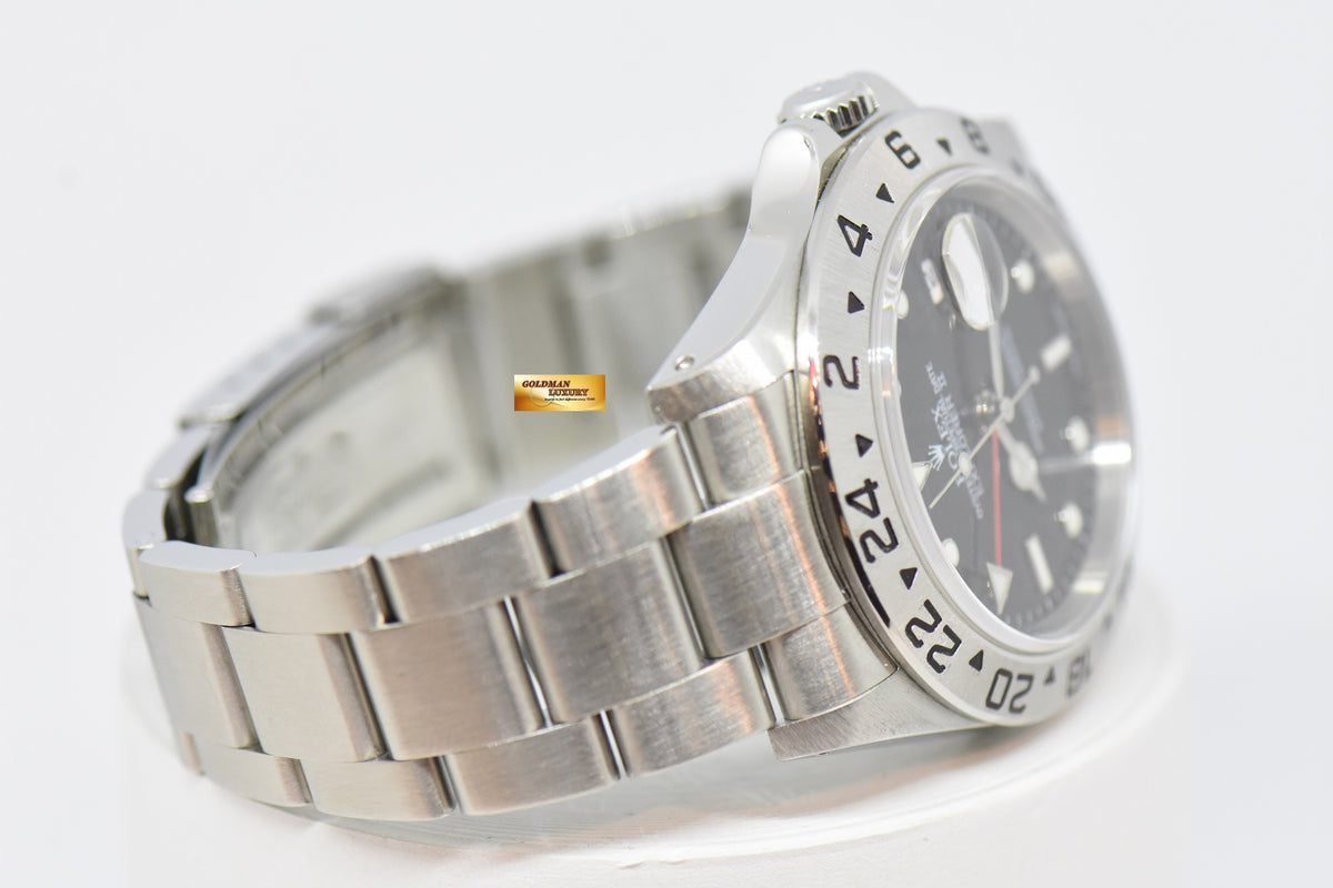 [SOLD] ROLEX OYSTER PERPETUAL EXPLORER II 40mm (SOLID-ENDLINK) BLACK 16570 (MINT)