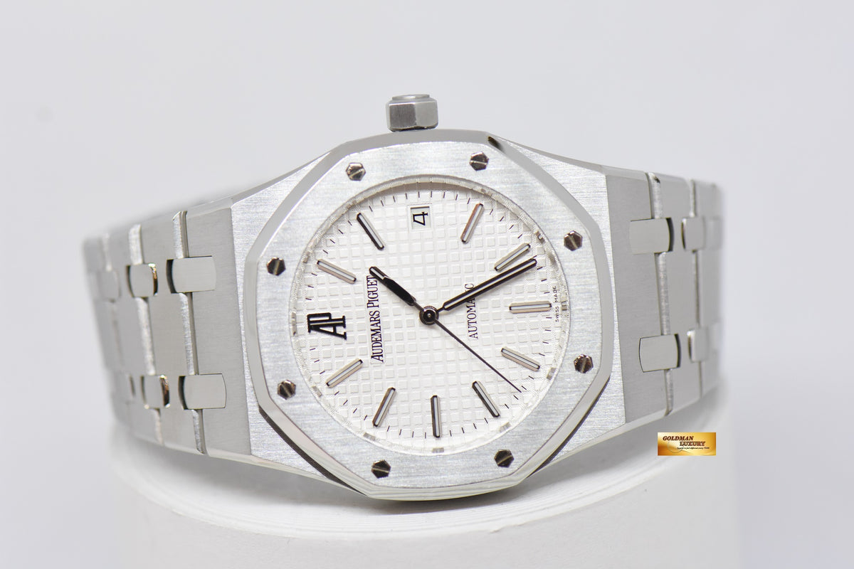 [SOLD] AUDEMARS PIGUET ROYAL OAK 39mm STEEL IN BRACELET WHITE AUTOMATIC 15300ST (MINT) (UNPOLISHED)