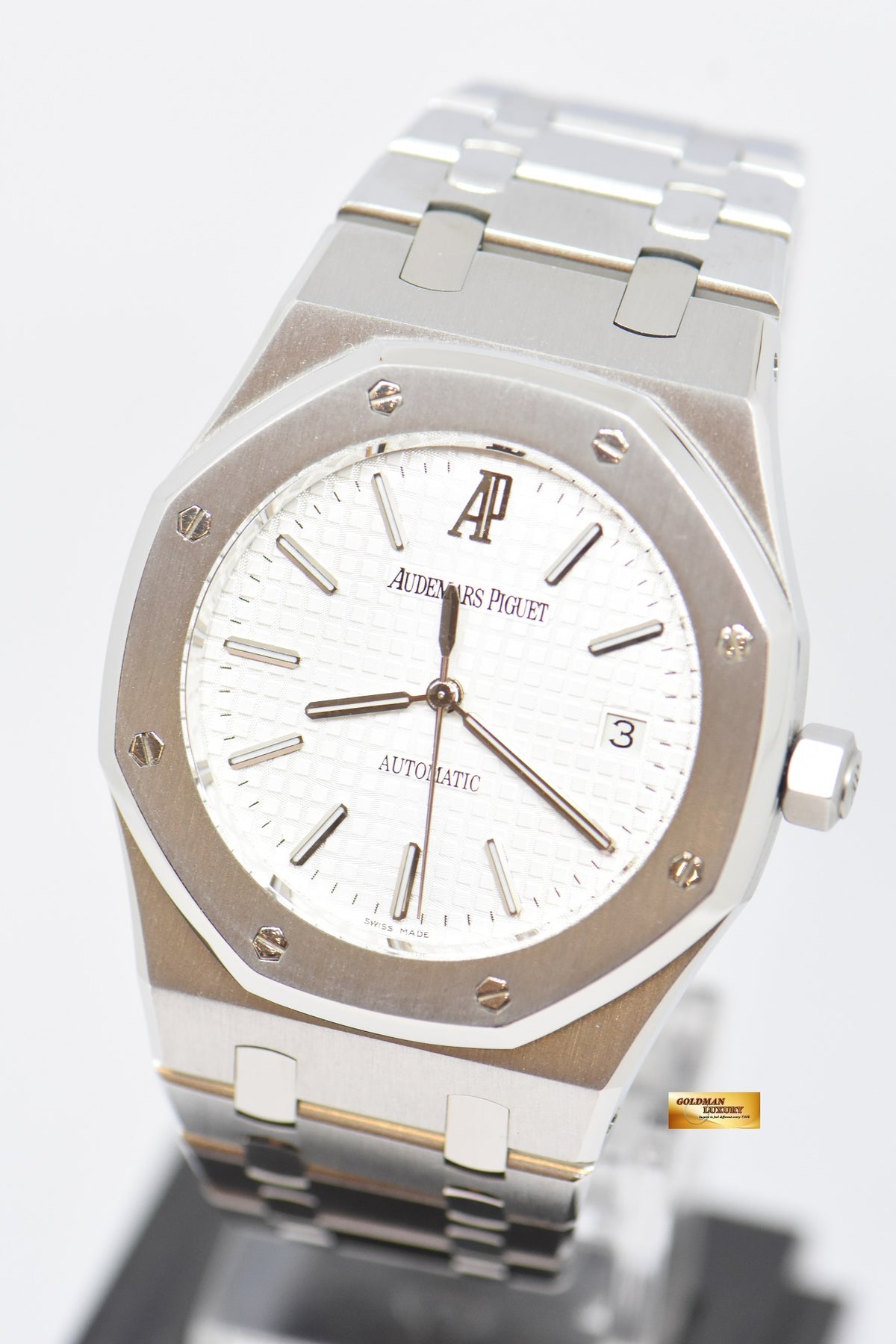 [SOLD] AUDEMARS PIGUET ROYAL OAK 39mm STEEL IN BRACELET WHITE AUTOMATIC 15300ST (MINT) (UNPOLISHED)