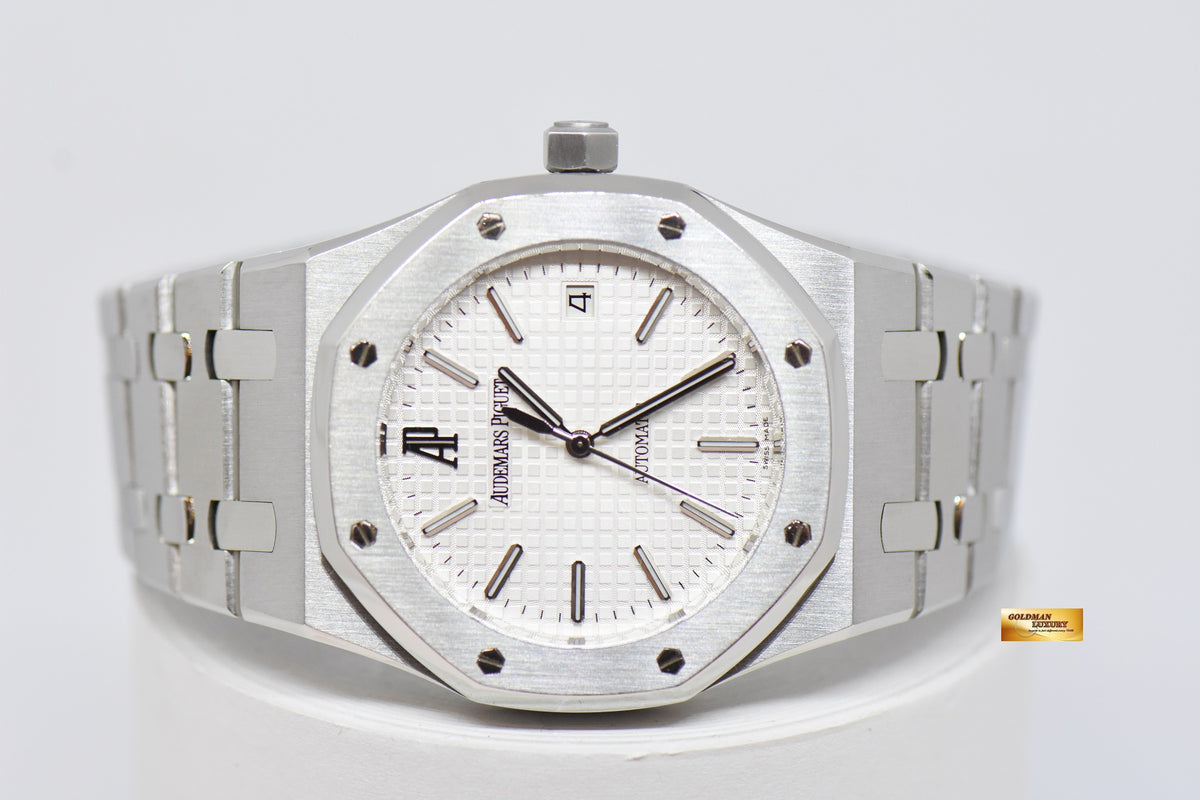[SOLD] AUDEMARS PIGUET ROYAL OAK 39mm STEEL IN BRACELET WHITE AUTOMATIC 15300ST (MINT) (UNPOLISHED)