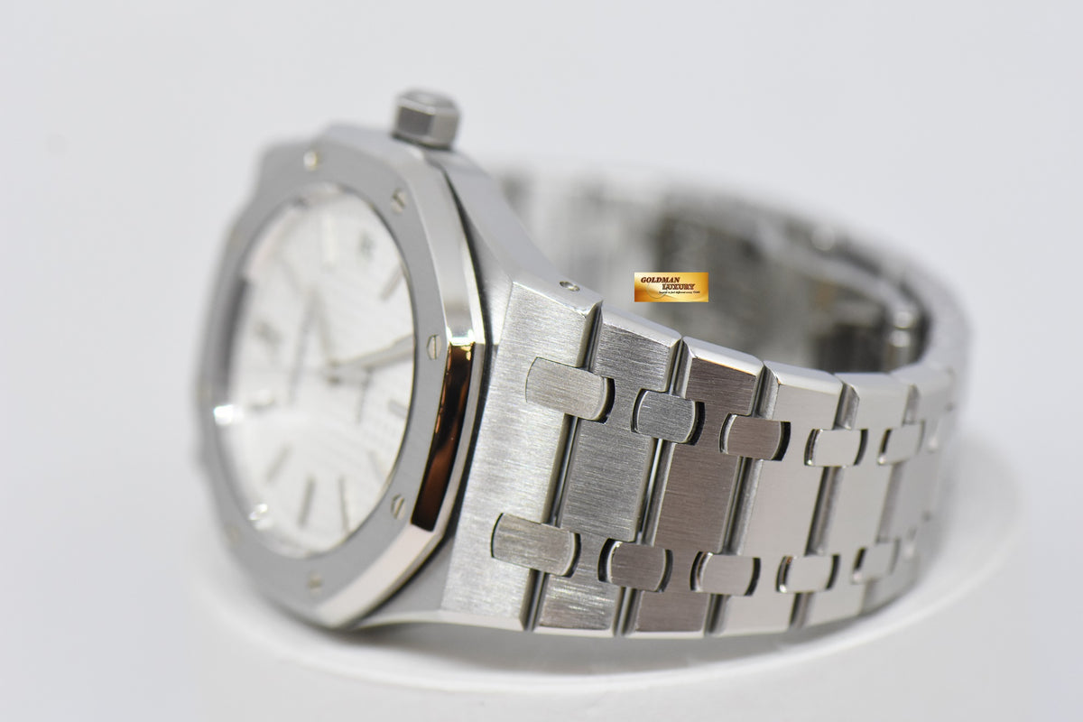 [SOLD] AUDEMARS PIGUET ROYAL OAK 39mm STEEL IN BRACELET WHITE AUTOMATIC 15300ST (MINT) (UNPOLISHED)