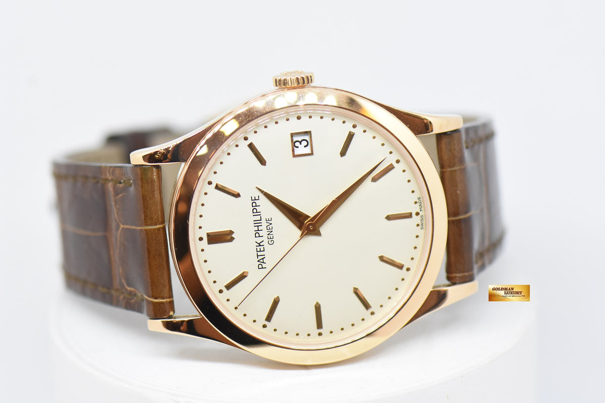 [SOLD] PATEK PHILIPPE CALATRAVA 38mm ROSE GOLD IN LEATHER AUTOMATIC 5296R (MINT)