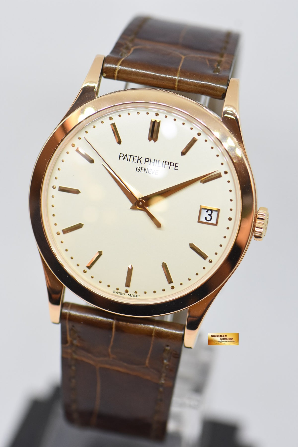 [SOLD] PATEK PHILIPPE CALATRAVA 38mm ROSE GOLD IN LEATHER AUTOMATIC 5296R (MINT)