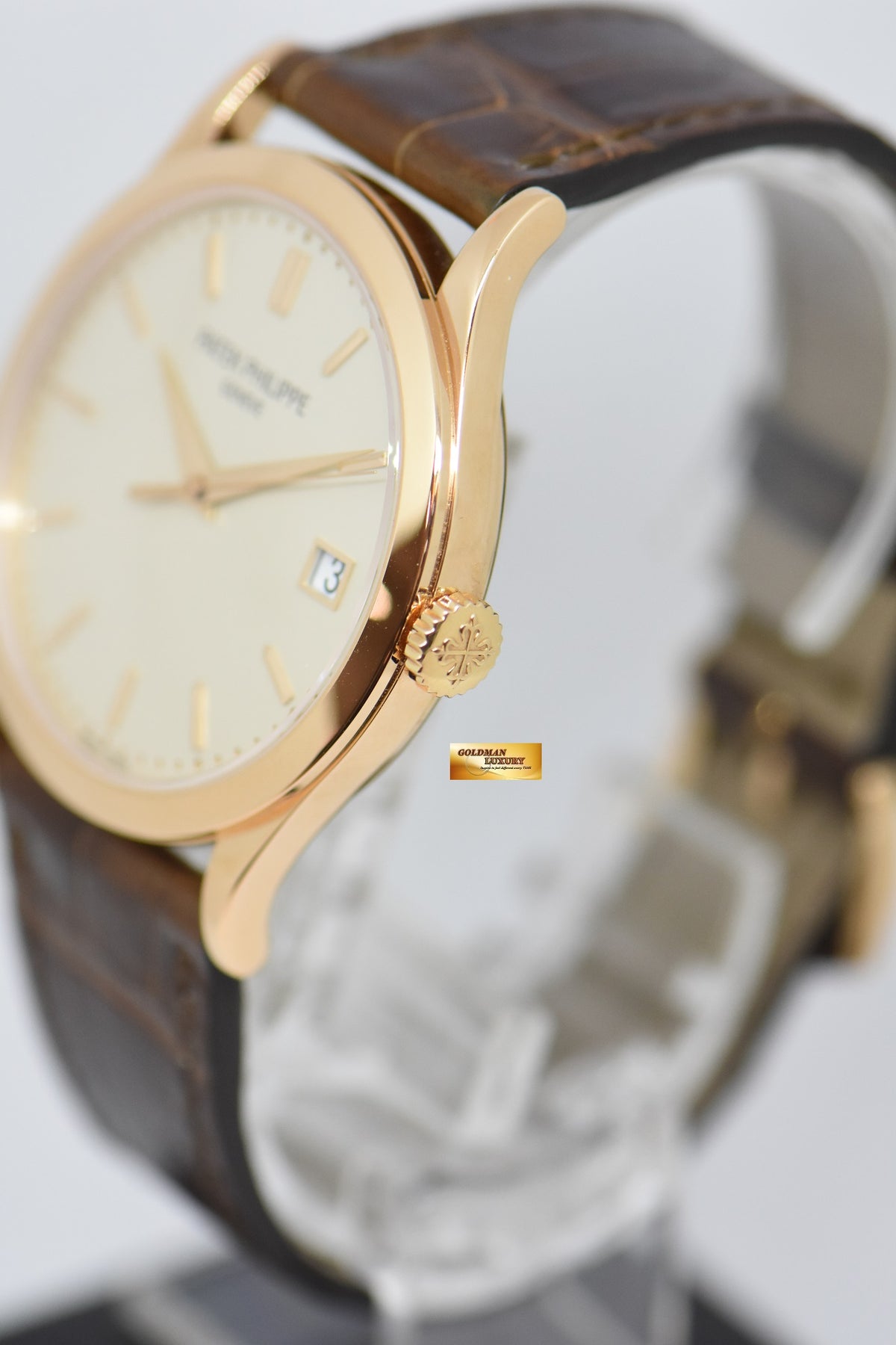 [SOLD] PATEK PHILIPPE CALATRAVA 38mm ROSE GOLD IN LEATHER AUTOMATIC 5296R (MINT)