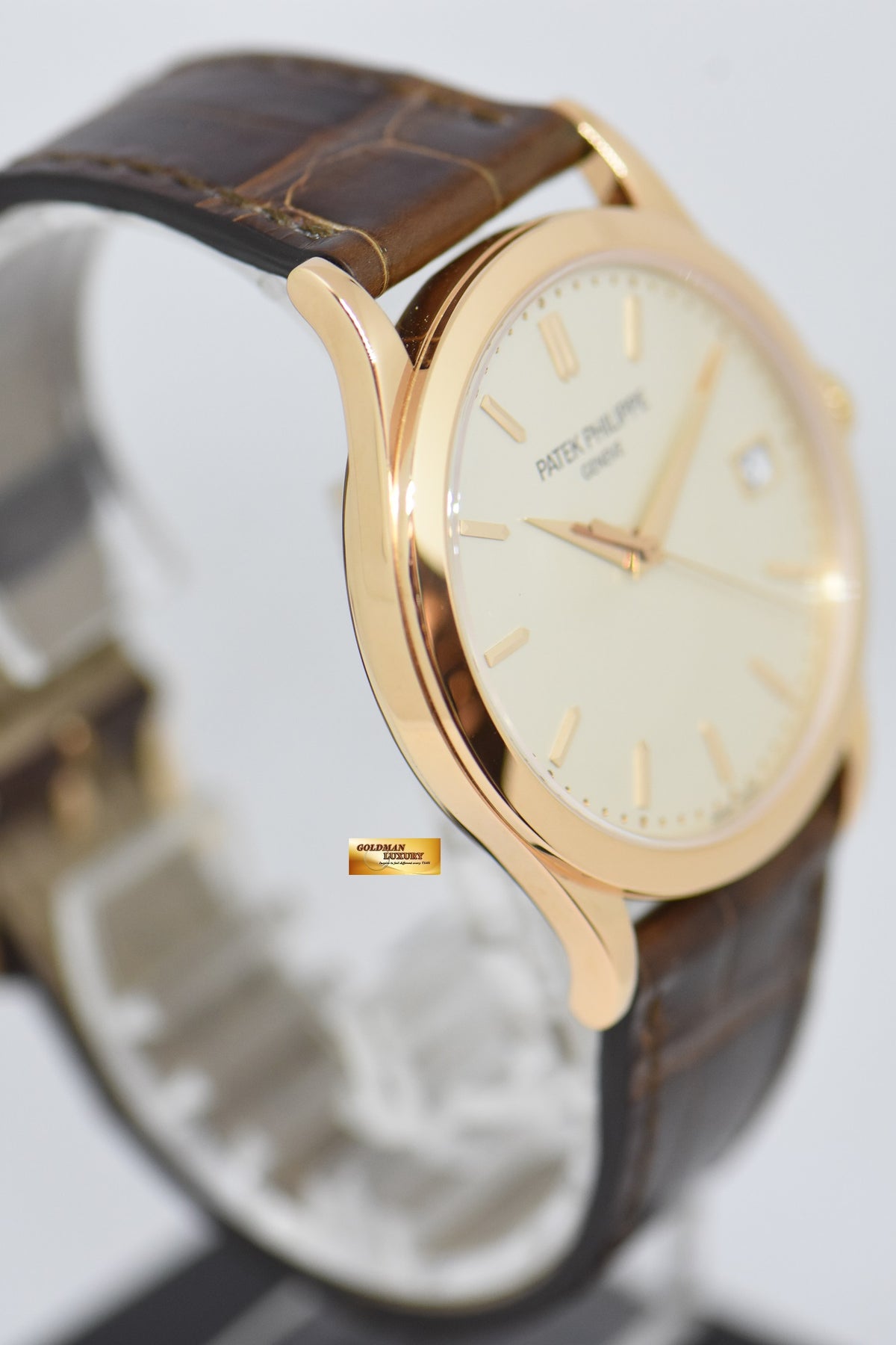[SOLD] PATEK PHILIPPE CALATRAVA 38mm ROSE GOLD IN LEATHER AUTOMATIC 5296R (MINT)