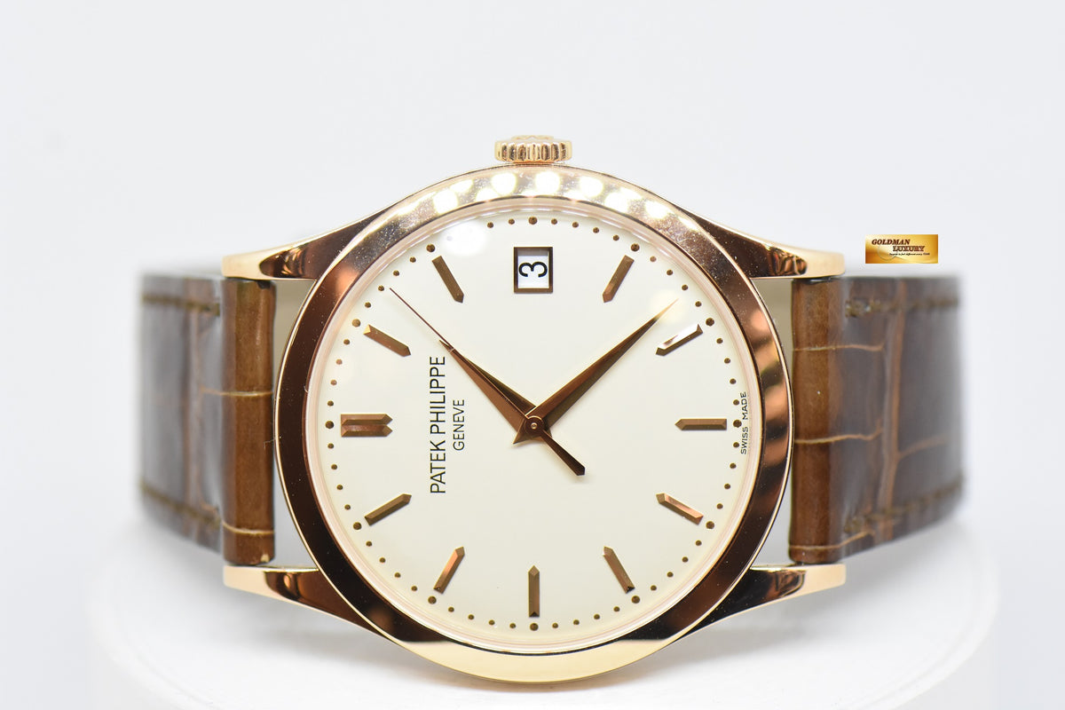 [SOLD] PATEK PHILIPPE CALATRAVA 38mm ROSE GOLD IN LEATHER AUTOMATIC 5296R (MINT)