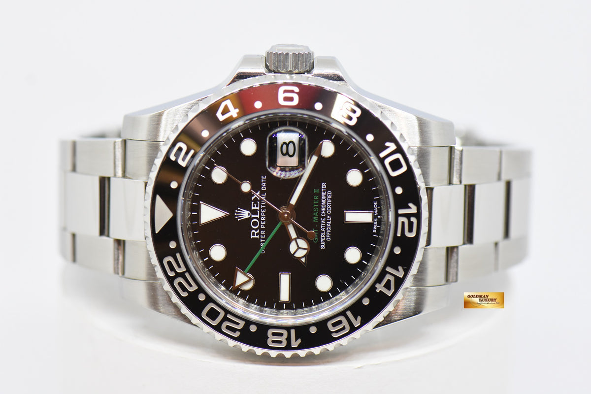 [SOLD] ROLEX OYSTER PERPETUAL GMT-MASTER II CERAMIC BLACK BEZEL 116710LN (MINT)