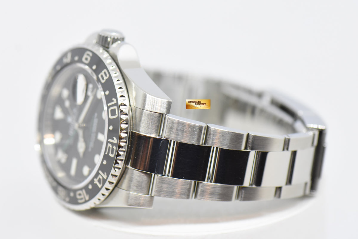 [SOLD] ROLEX OYSTER PERPETUAL GMT-MASTER II CERAMIC BLACK BEZEL 116710LN (MINT)