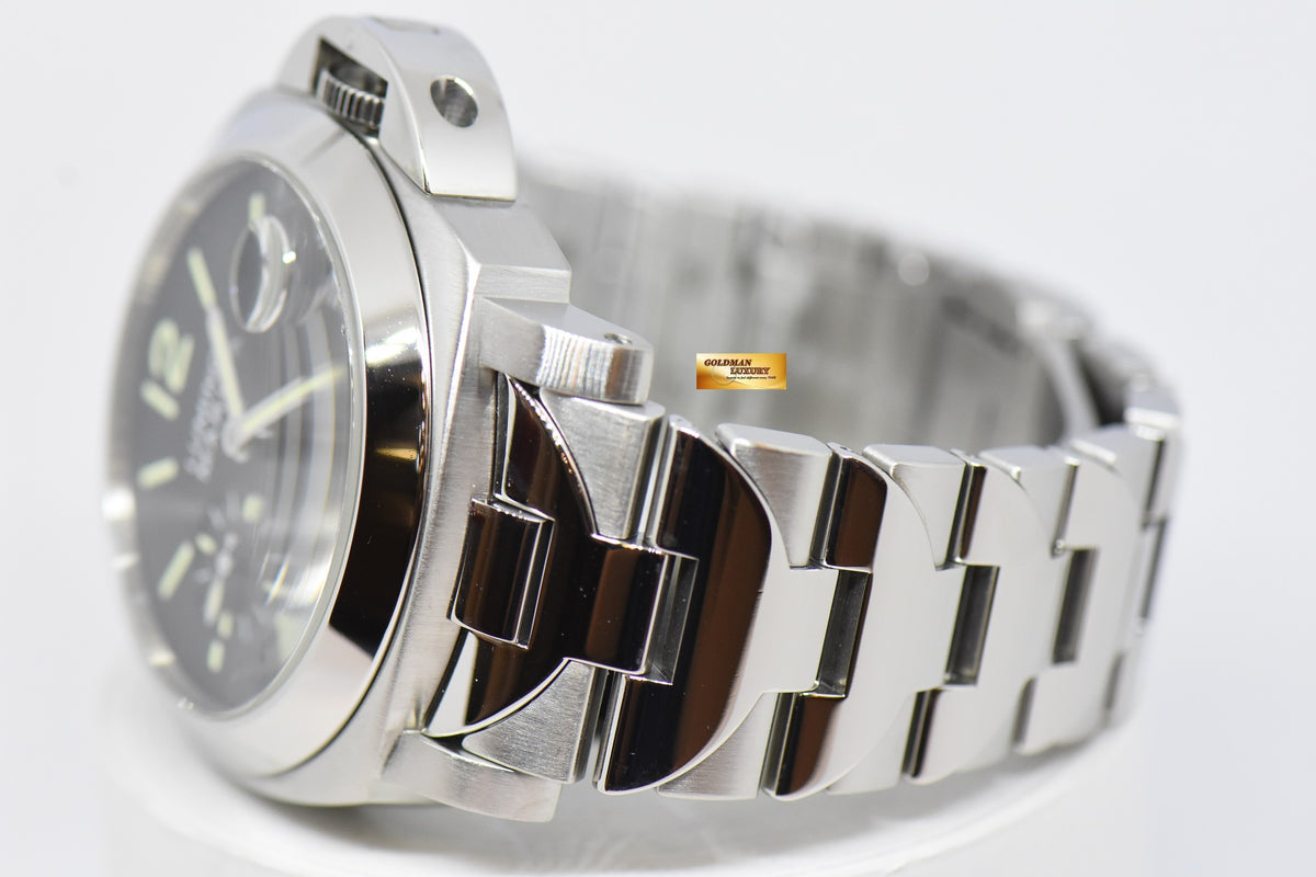 [SOLD] PANERAI LUMINOR MARINA 44mm STEEL IN BRACELET AUTOMATIC BLACK PAM 220 (MINT)