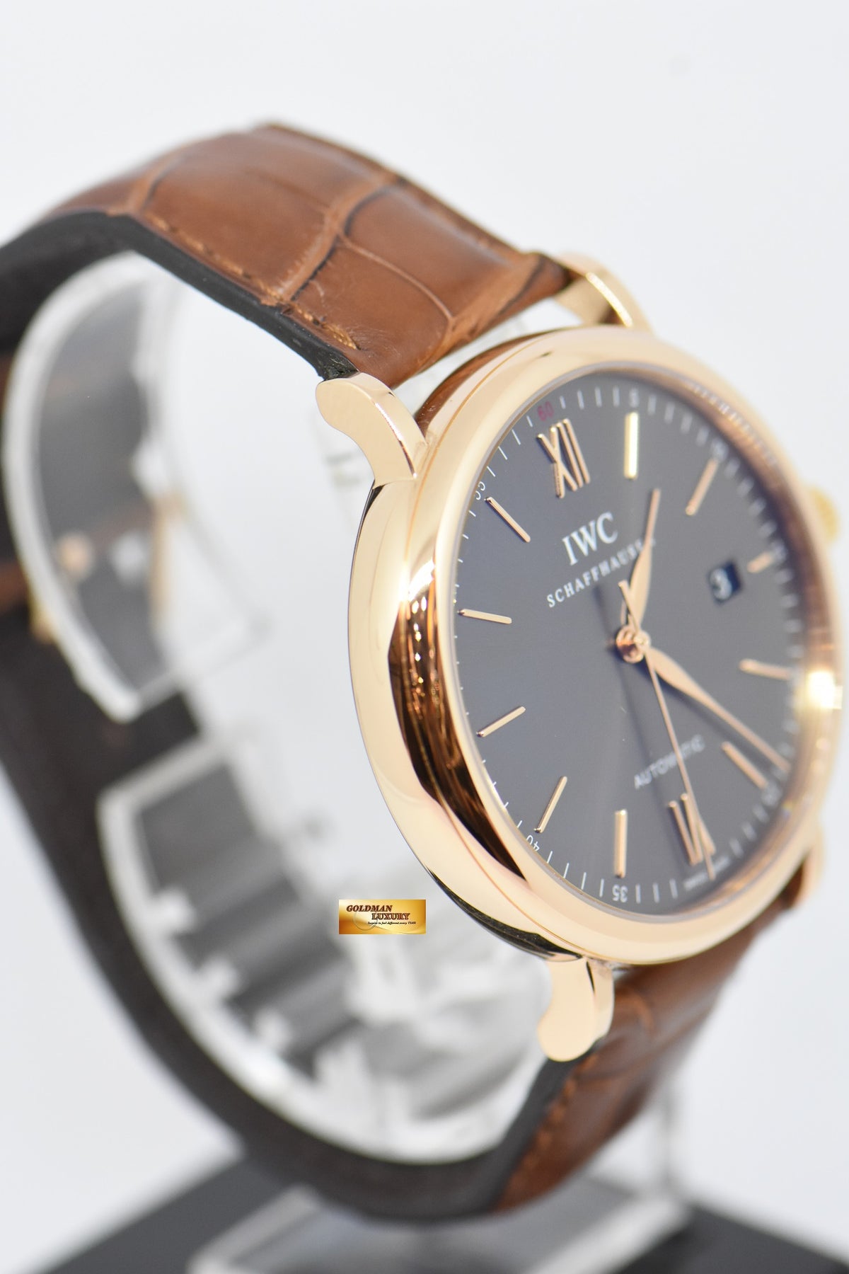 [SOLD] IWC PORTOFINO 38mm GREY SLATE DIAL 18K ROSE GOLD AUTOMATIC IW356511 (MINT)