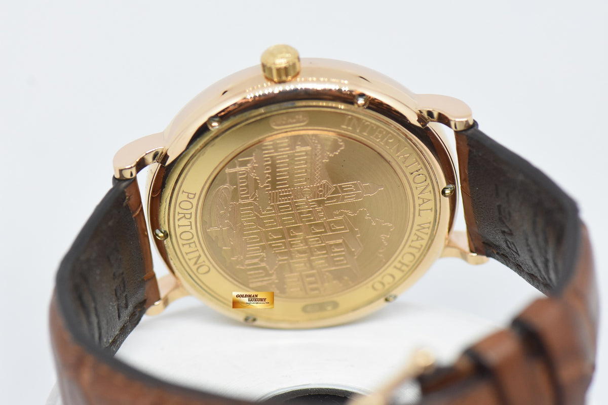 [SOLD] IWC PORTOFINO 38mm GREY SLATE DIAL 18K ROSE GOLD AUTOMATIC IW356511 (MINT)