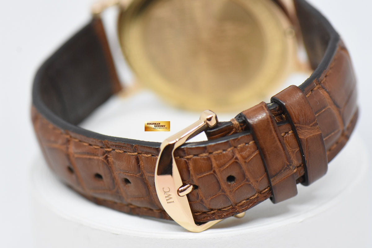 [SOLD] IWC PORTOFINO 38mm GREY SLATE DIAL 18K ROSE GOLD AUTOMATIC IW356511 (MINT)