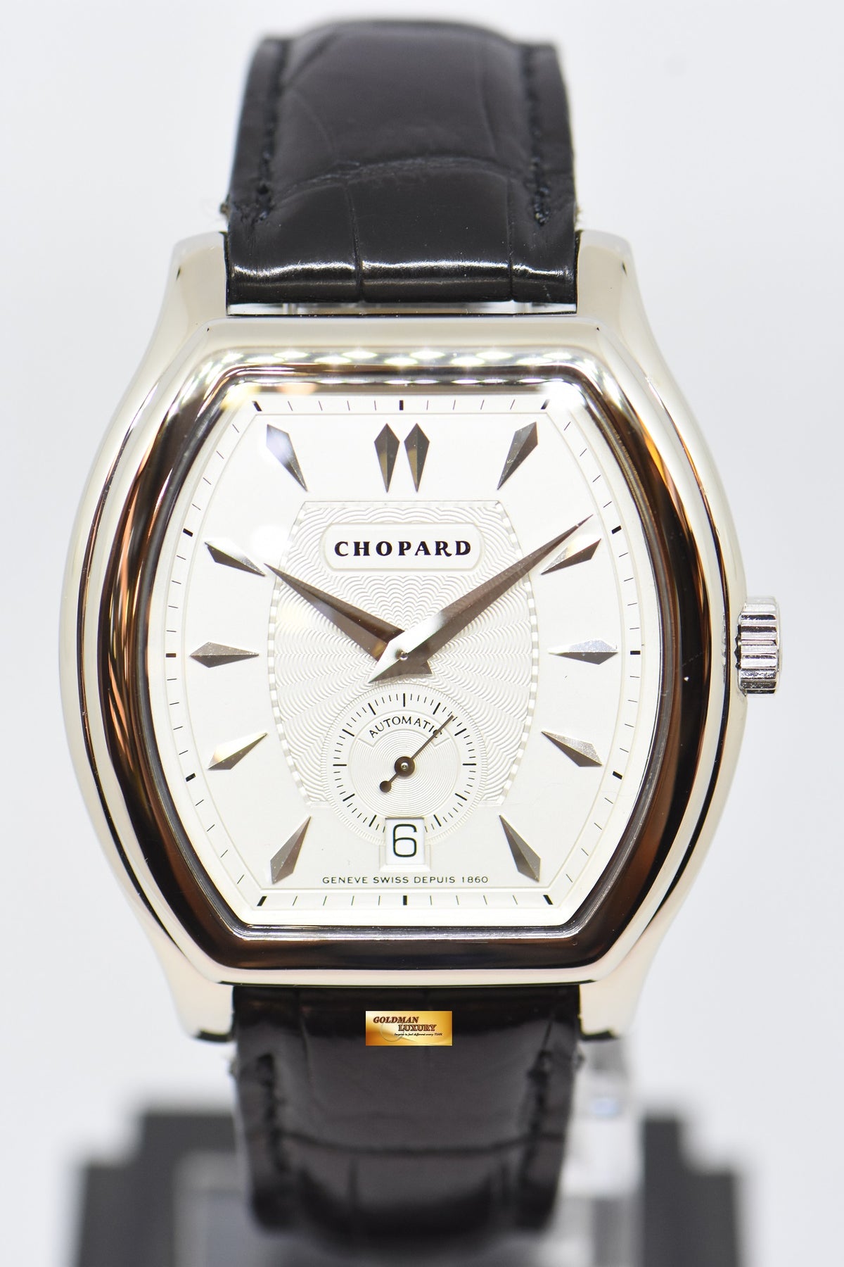 [SOLD] CHOPARD L.U.C TONNEAU SHAPE 18K WHITE GOLD AUTOMATIC 16/2267 (MINT)