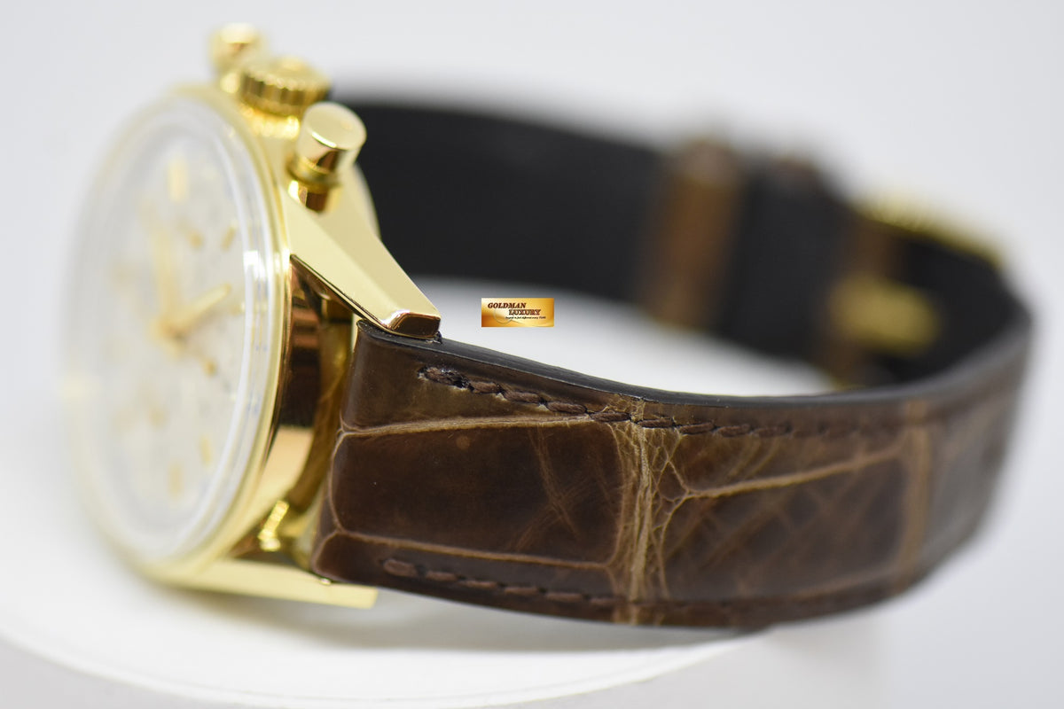 [SOLD] HEUER CARRERA CHRONOGRAPH RE-EDITION OF THE 1964 18K YELLOW GOLD MANUAL WINDING CS3140 (MINT)