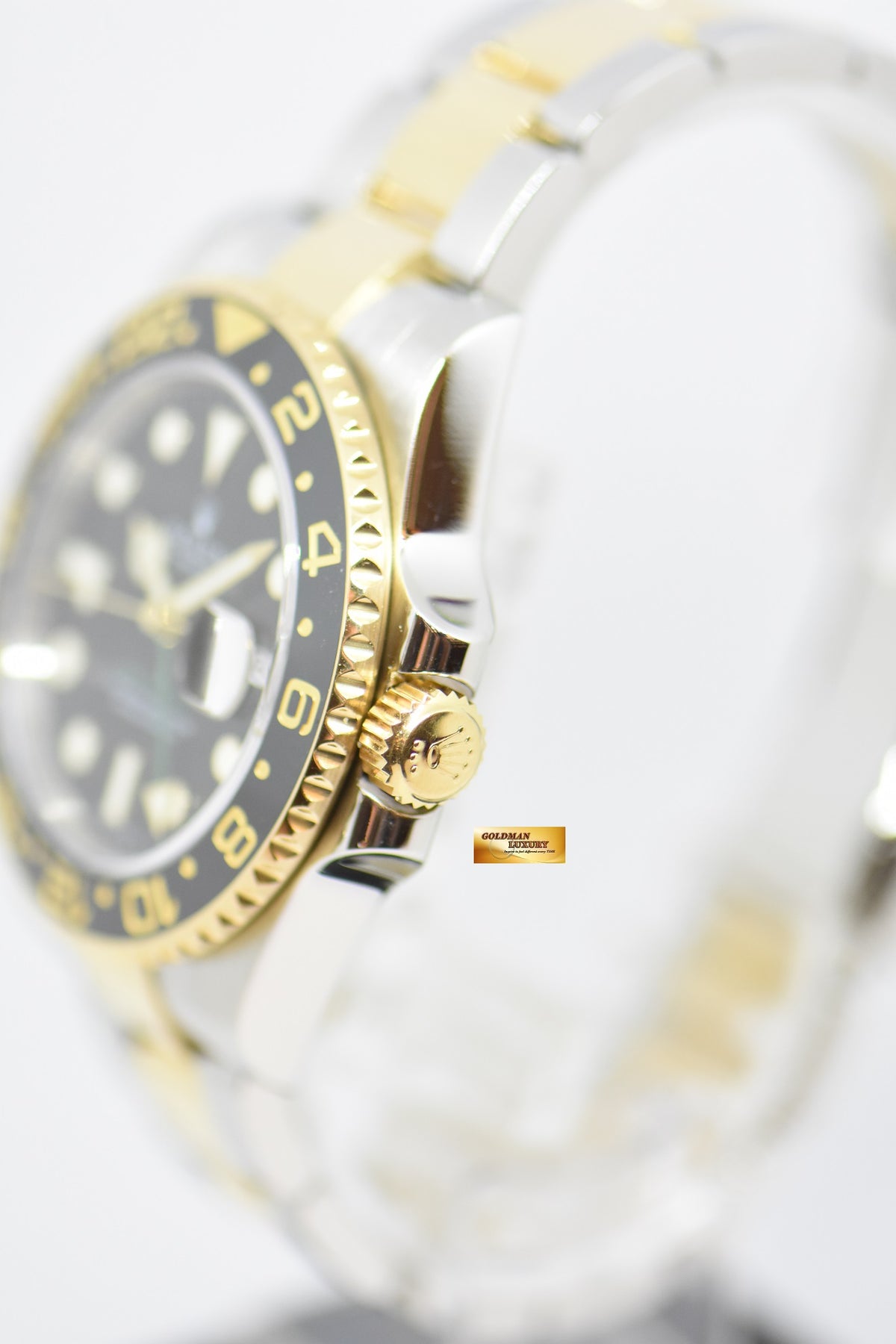 [SOLD] ROLEX OYSTER PERPETUAL GMT-MASTER II HALF-GOLD CERAMIC BLACK AUTOMATIC 116713LN (MINT)