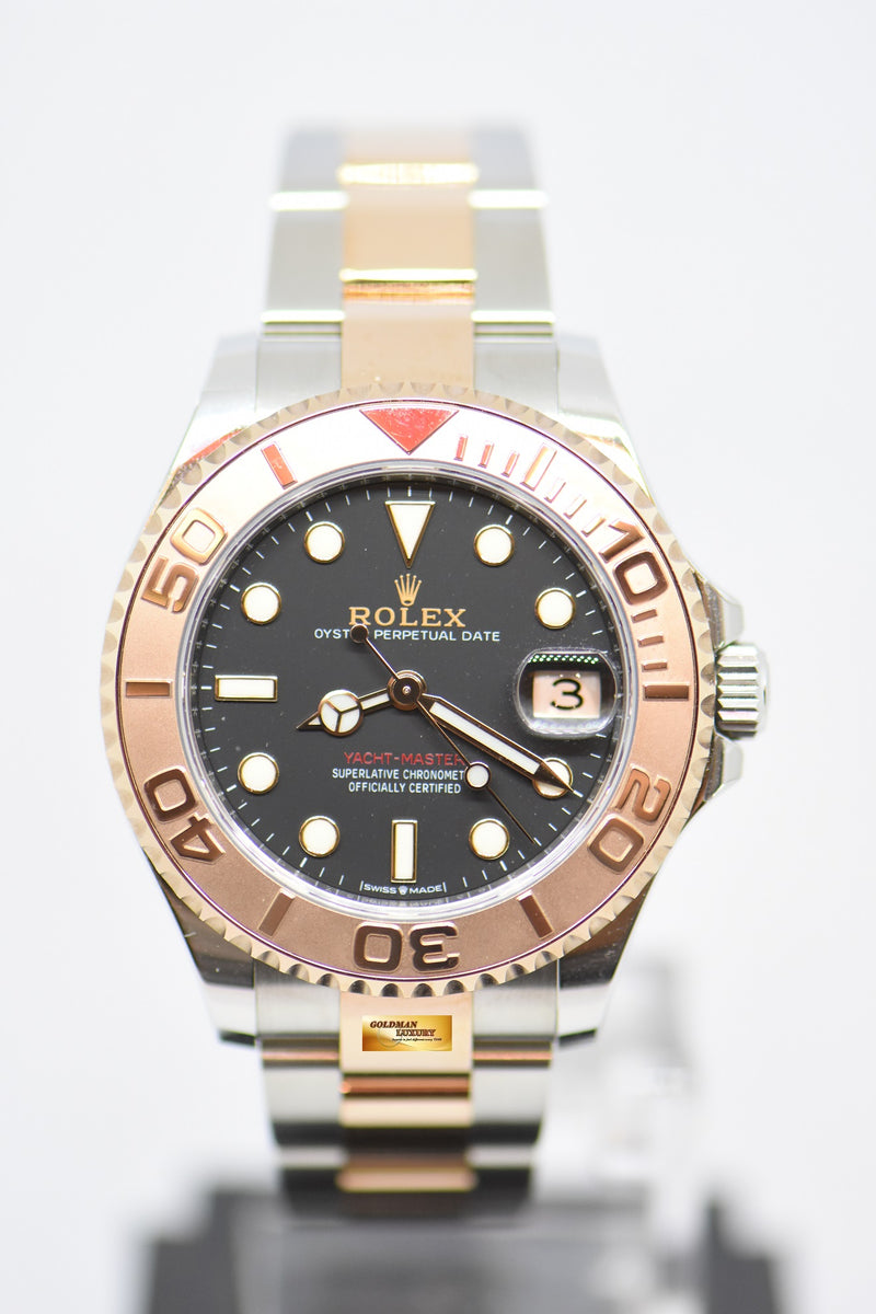 Rolex Yacht-Master 37 Rose Gold/Steel Black Dial Gold Bezel Oyster