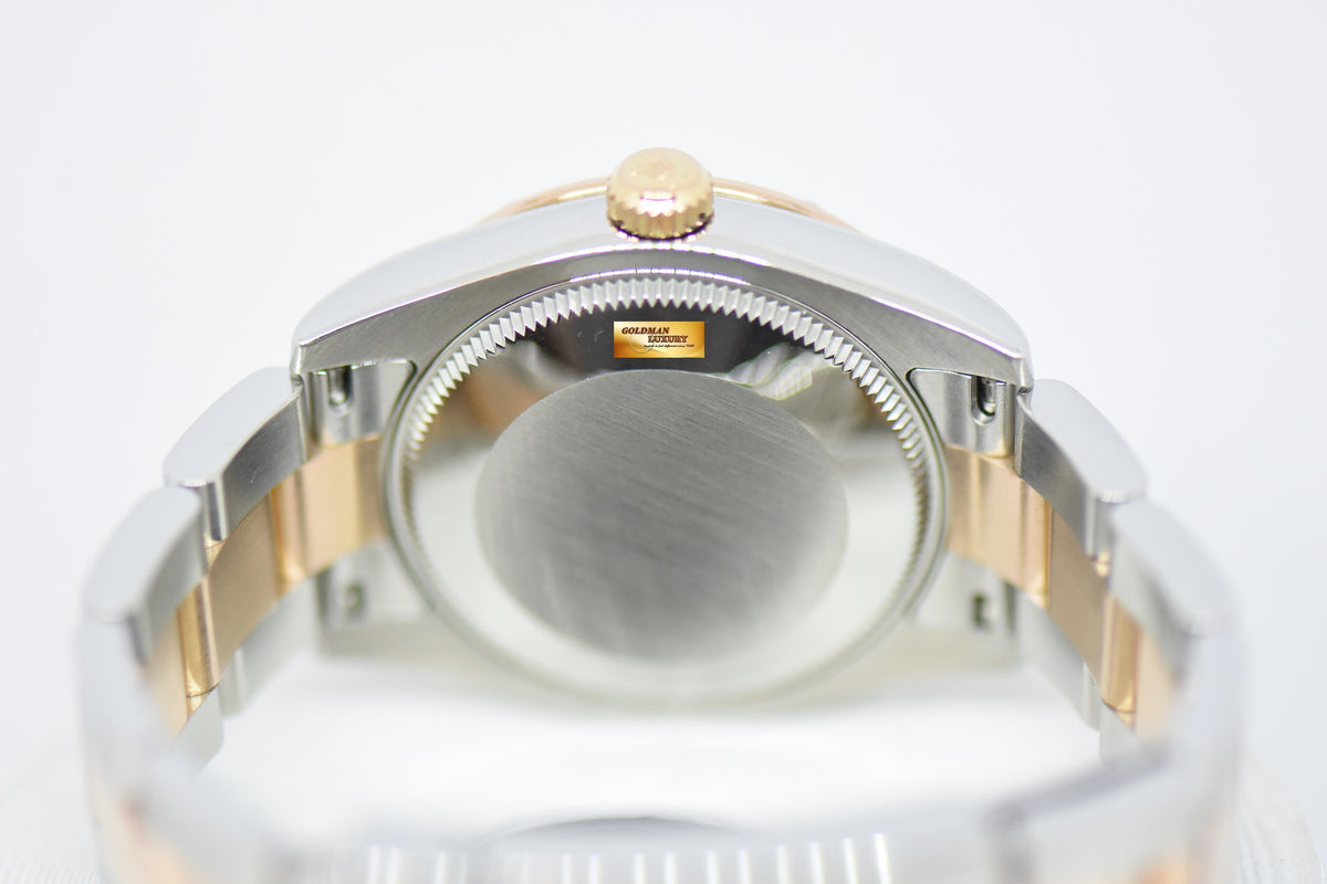 [SOLD] ROLEX OYSTER PERPETUAL DATEJUST 31 BOYSIZE CHOCOLATE DIAL ROSE-GOLD / STEEL IN OYSTER DIAMOND BEZEL 178341 (LNIB)