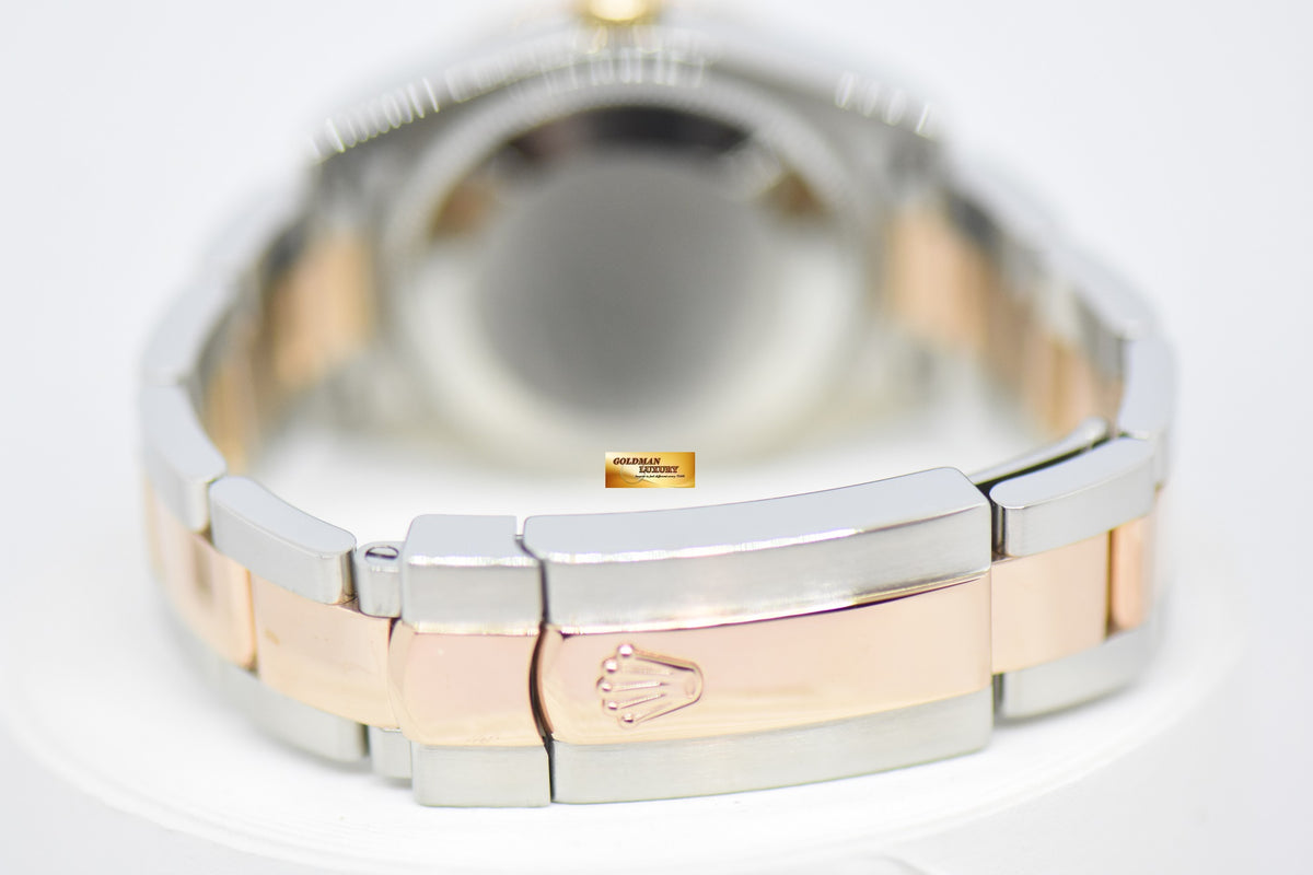 [SOLD] ROLEX OYSTER PERPETUAL DATEJUST 31 BOYSIZE CHOCOLATE DIAL ROSE-GOLD / STEEL IN OYSTER DIAMOND BEZEL 178341 (LNIB)
