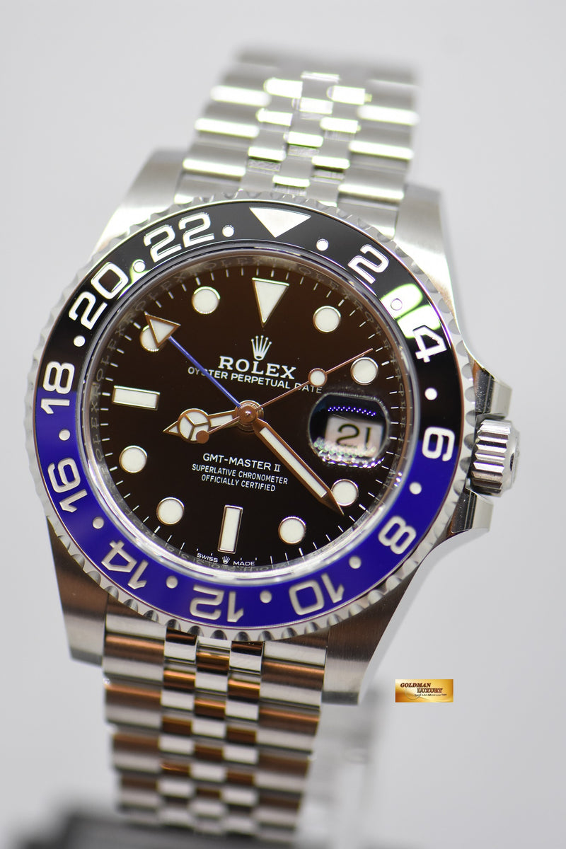 SOLD ROLEX OYSTER PERPETUAL GMT MASTER II BATMAN IN JUBILEE CERAMI Goldman Luxury