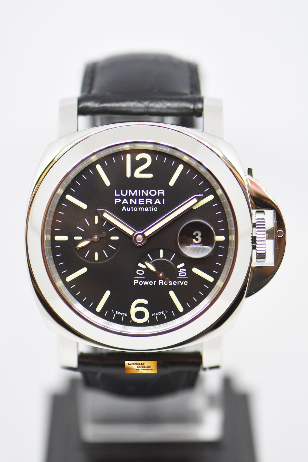 [SOLD] PANERAI LUMINOR MARINA 44mm POWER RESERVE AUTOMATIC BLACK PAM 90 (MINT)