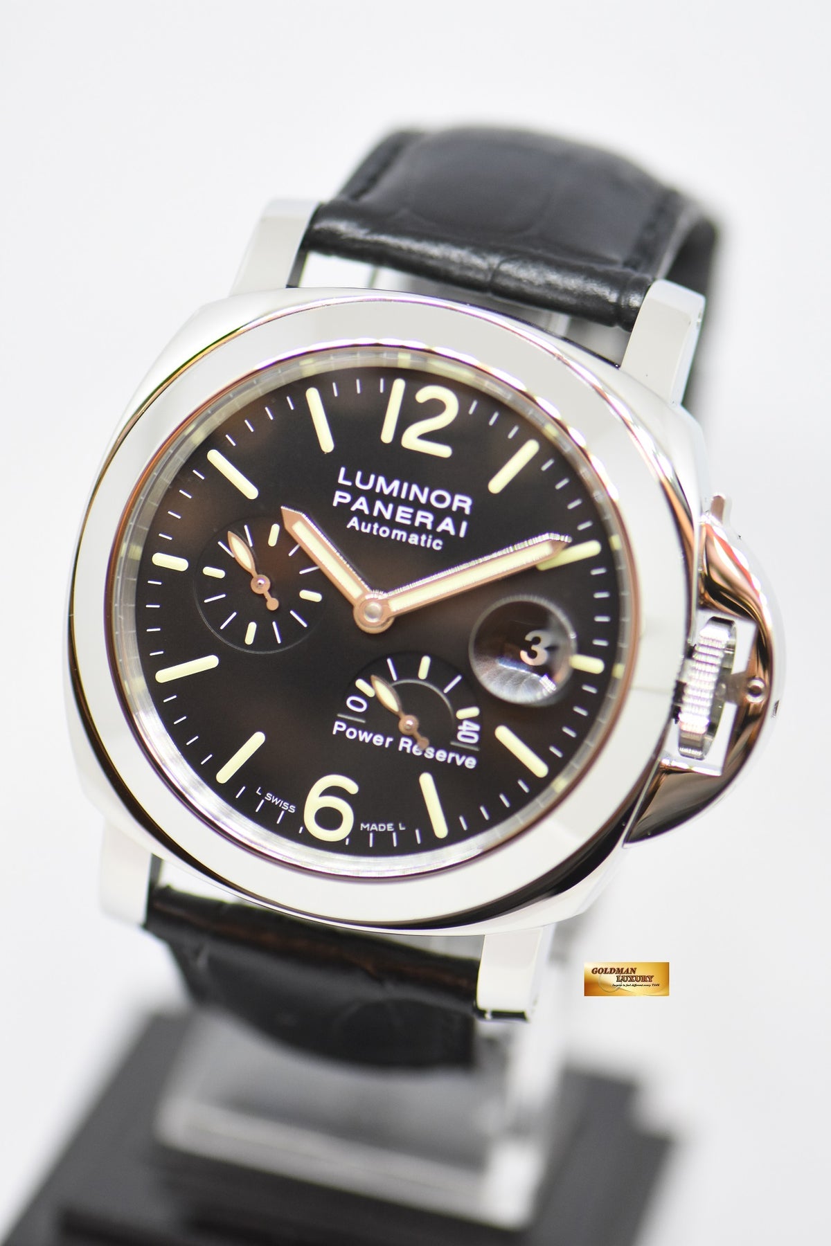 [SOLD] PANERAI LUMINOR MARINA 44mm POWER RESERVE AUTOMATIC BLACK PAM 90 (MINT)