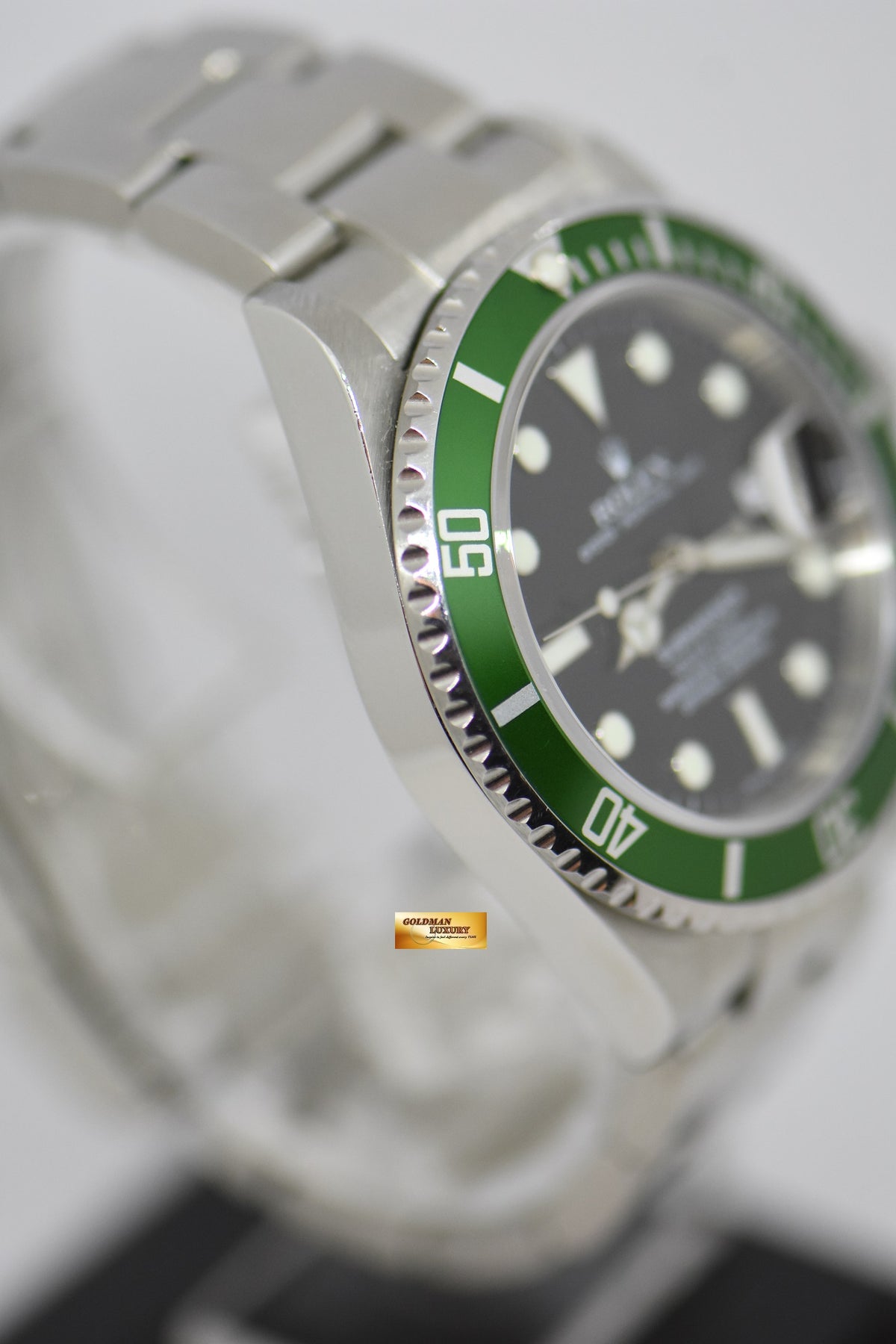 [SOLD] ROLEX OYSTER PERPETUAL SUBMARINER KERMIT GREEN BEZEL 40mm AUTOMATIC 16610LV (MINT)