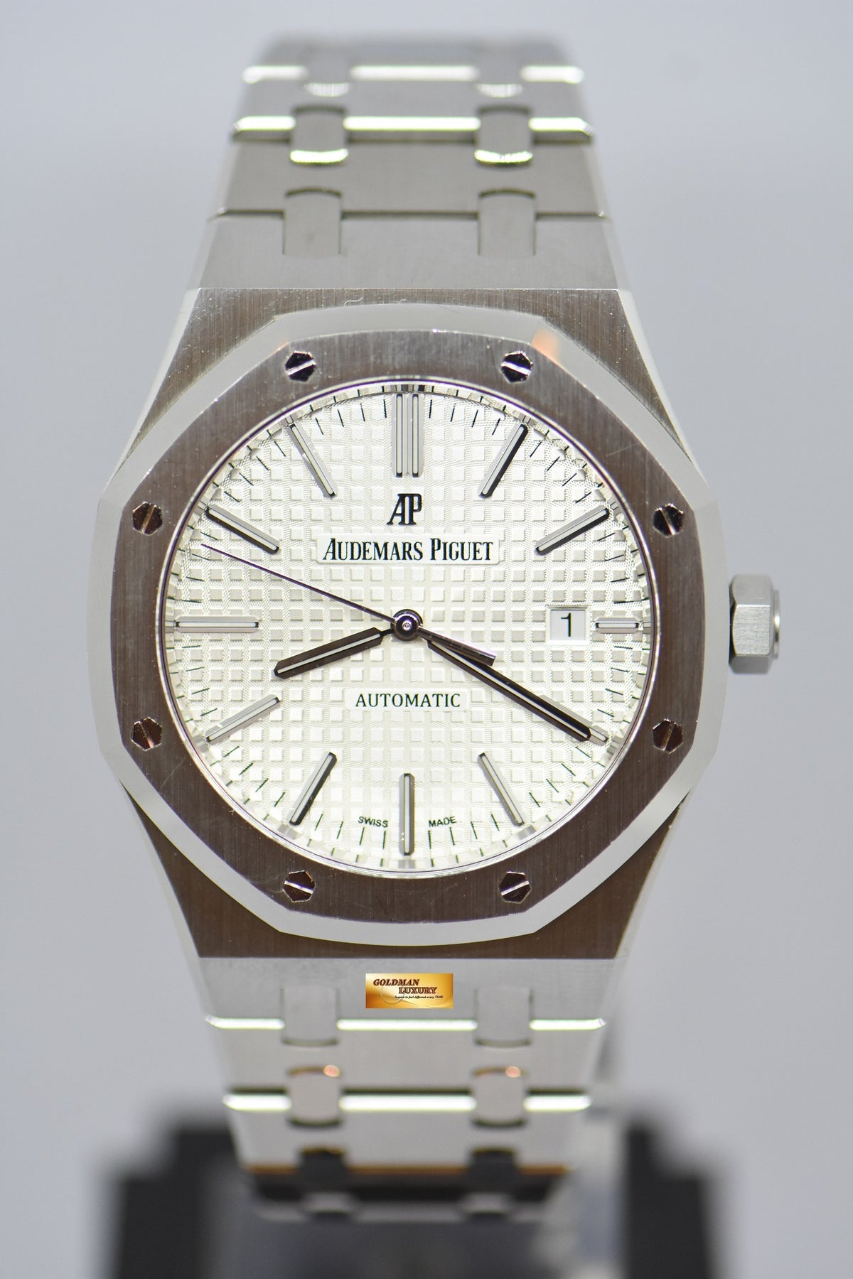 [SOLD] AUDEMARS PIGUET ROYAL OAK 41mm STEEL IN BRACELET WHITE AUTOMATIC 15400ST (MINT) (UNPOLISHED)